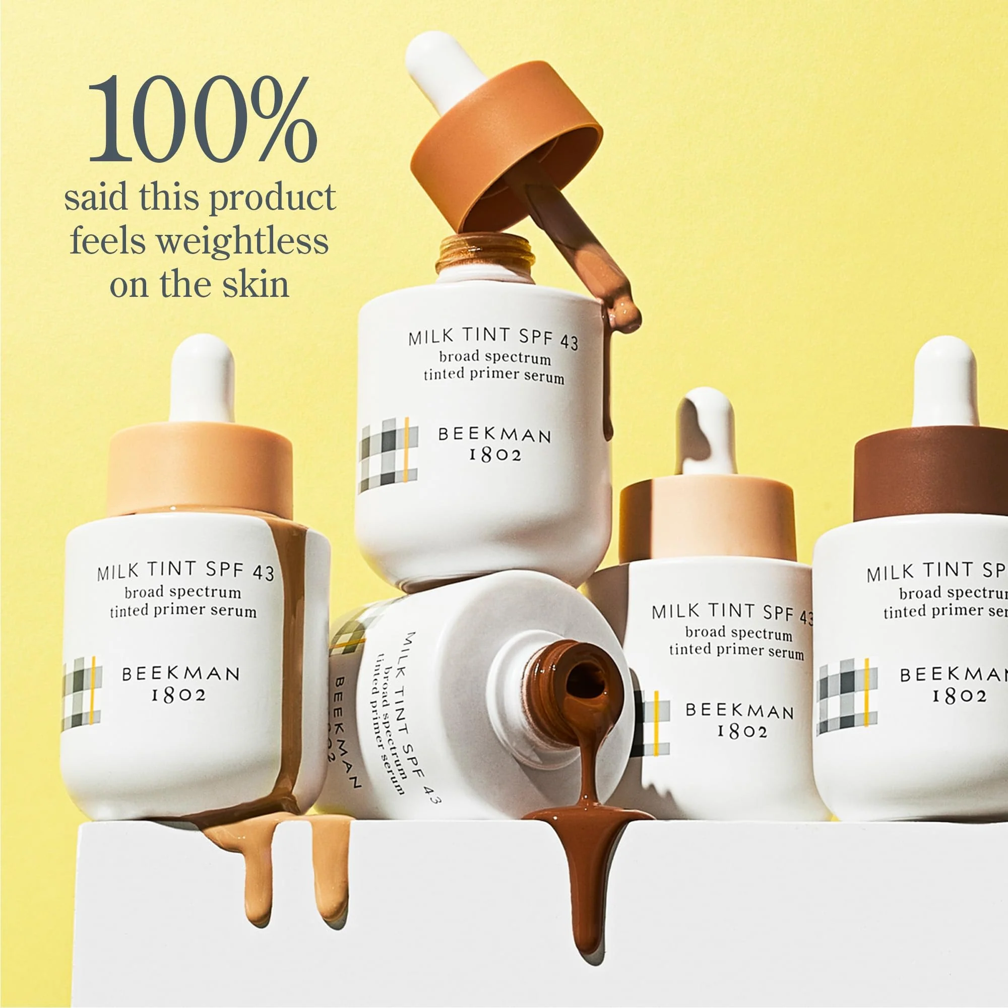Beekman 1802 Milk Tint Face Primer with SPF 43, Tan - Oxybenzone Free - 1 oz - Tinted Mineral SPF, Makeup Primer & Moisturizer - Blends Seamlessly - Good for Sensitive Skin - Cruelty Free - Image 4