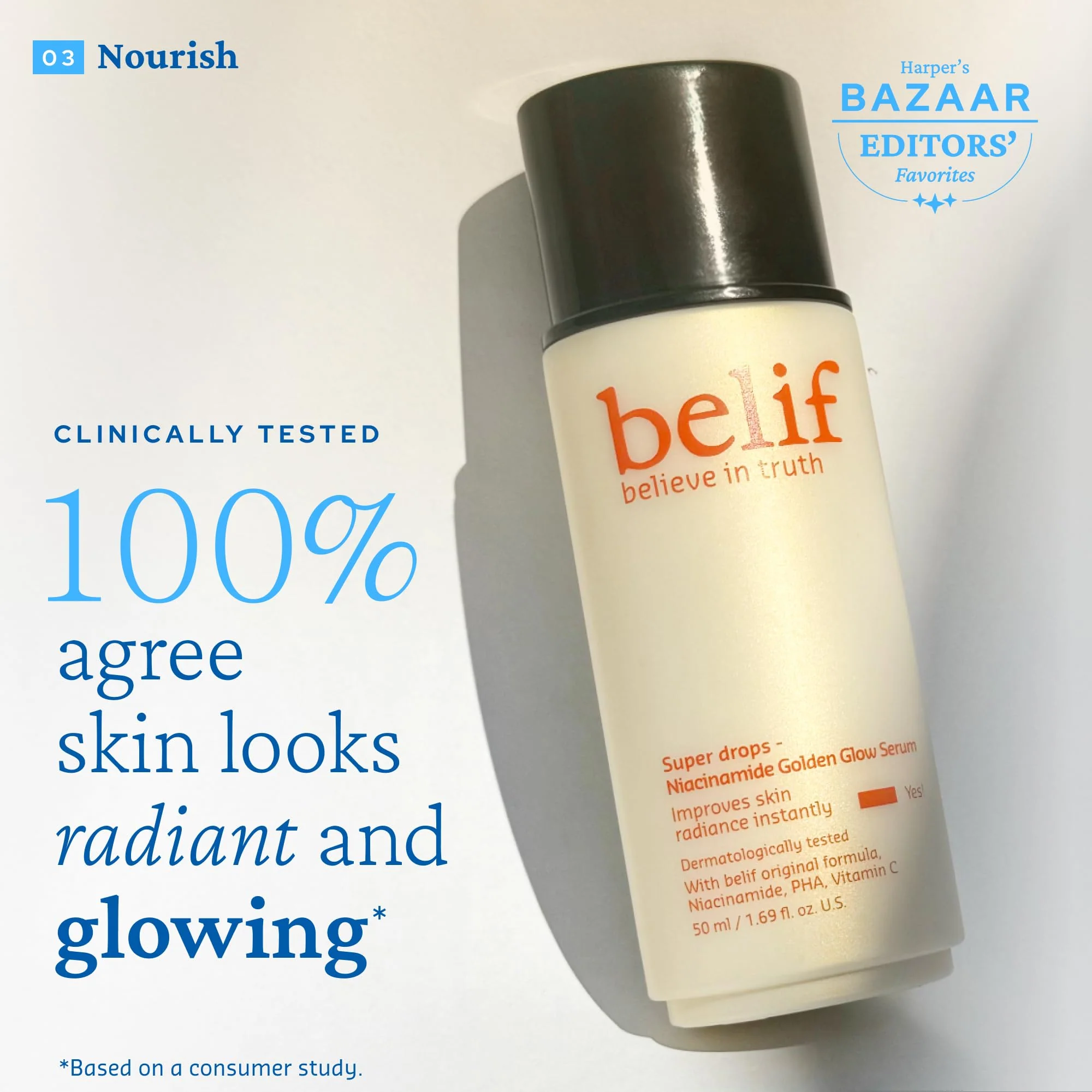 belif Gift Set - Aqua Bomb Daily Face Moisturizer, Niacinamide Vitamin C Golden Glow Serum, Aqua Bomb Hydrating Toner - Hyaluronic Acid, For All Skin Types, Korean Skin Care - Image 2