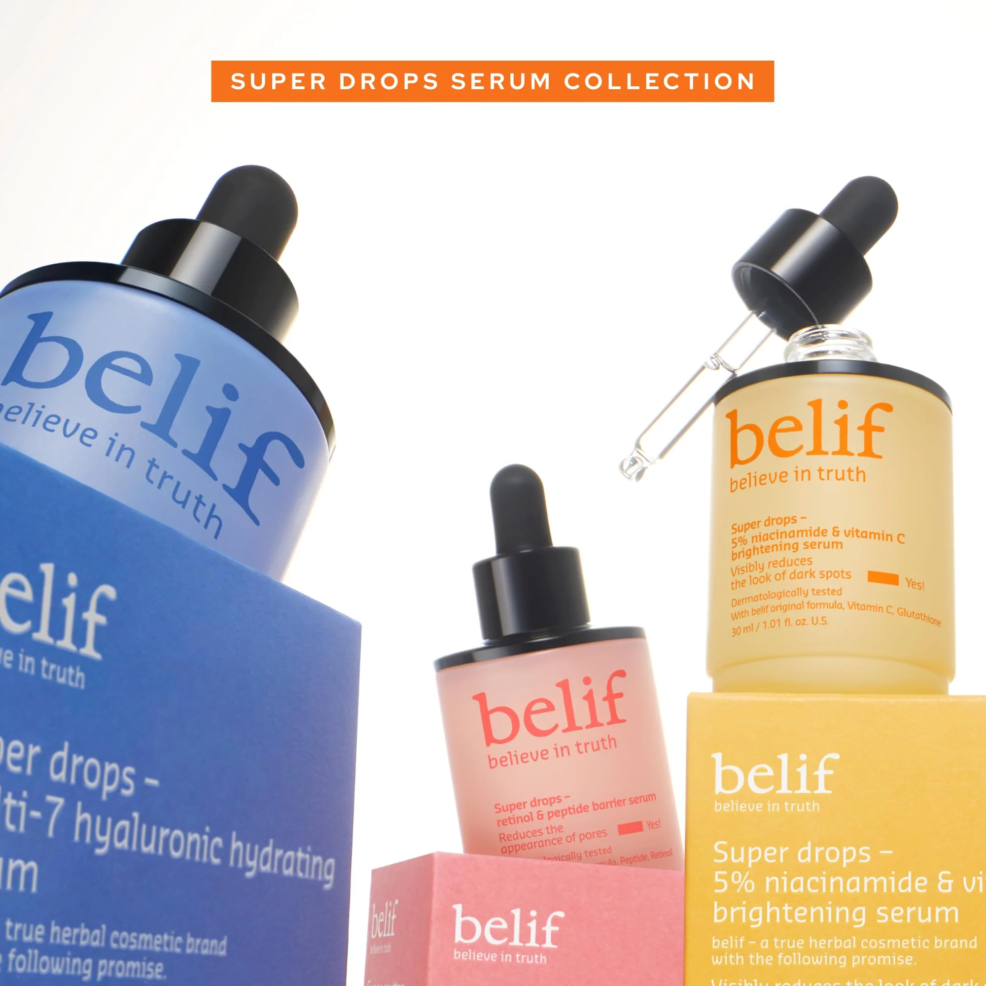 belif Niacinamide 5% & Vitamin C Super Drops Serum – Radiance-Boosting Serum for Uneven Skin Tone with AHA & Glutathione, Redness & Improve Post-Blemish Marks, Korean Skincare, 1.01 fl oz - Image 3