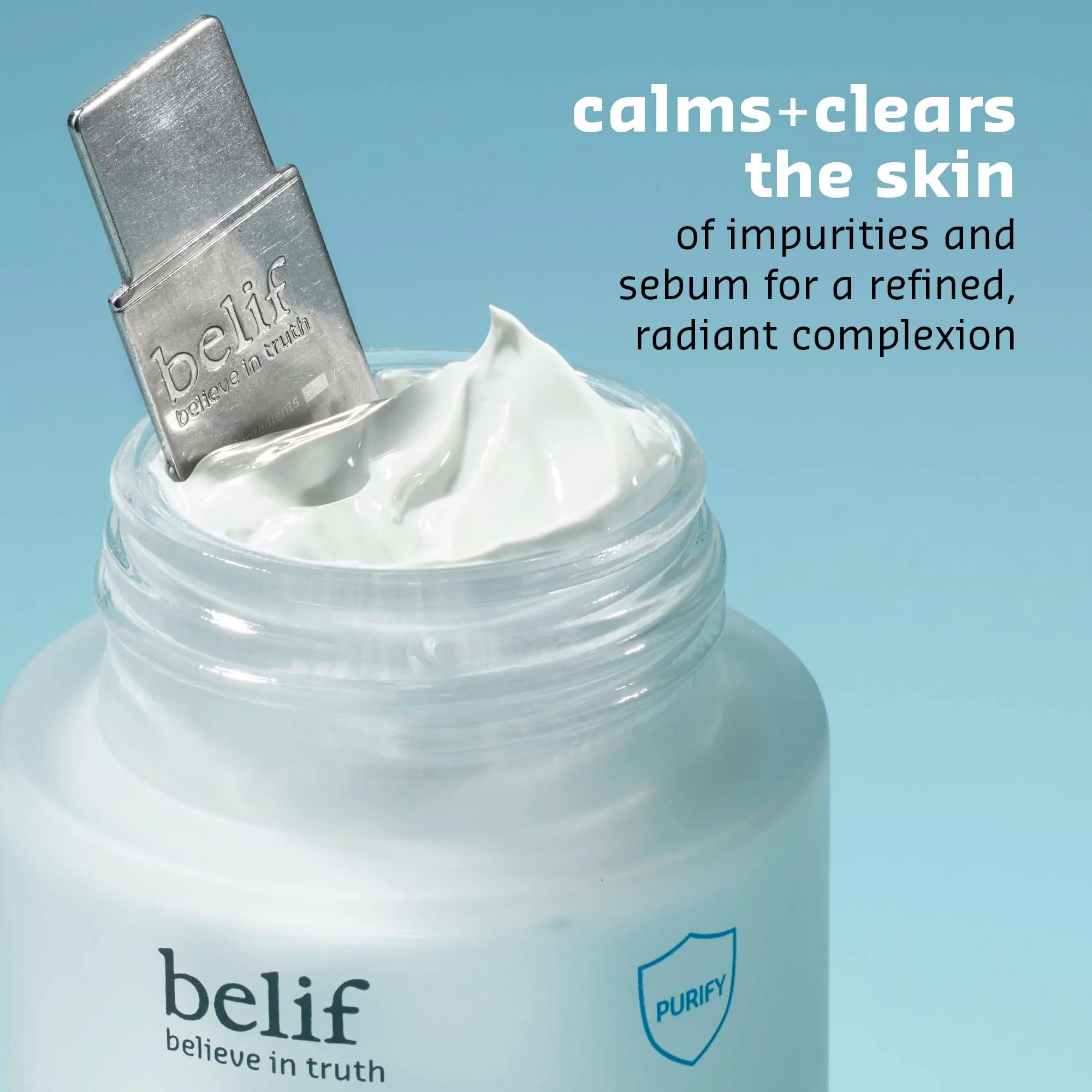 belif Super Knights Purifying Clay Mask, Hyaluronic Acid & Glycerin, Hydrating Wash Off Clay Face Mask, Pore Cleansing & Care, Targets Dryness, Oiliness & Uneven Texture, Korean Skin Care - Image 6