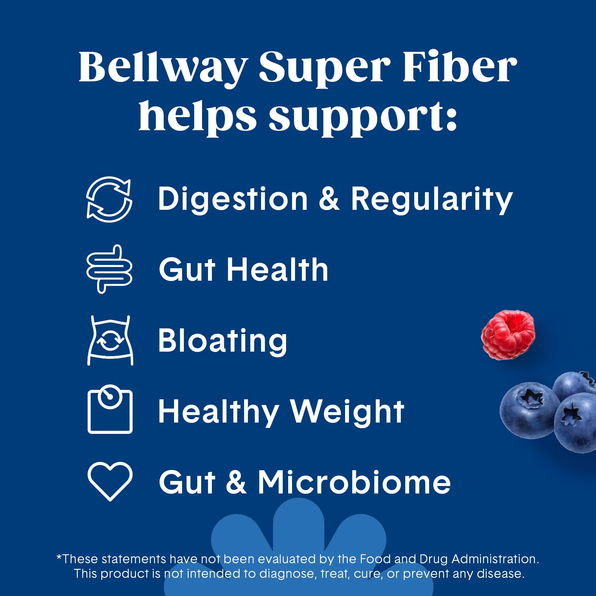 Bellway Super Fiber Powder + Fruit, Sugar Free Organic Psyllium Husk Powder Fiber Supplement for Regularity, Bloating Relief & Digestive Health, Plant-Based, Wild Berry (50 Servings) - Image 3