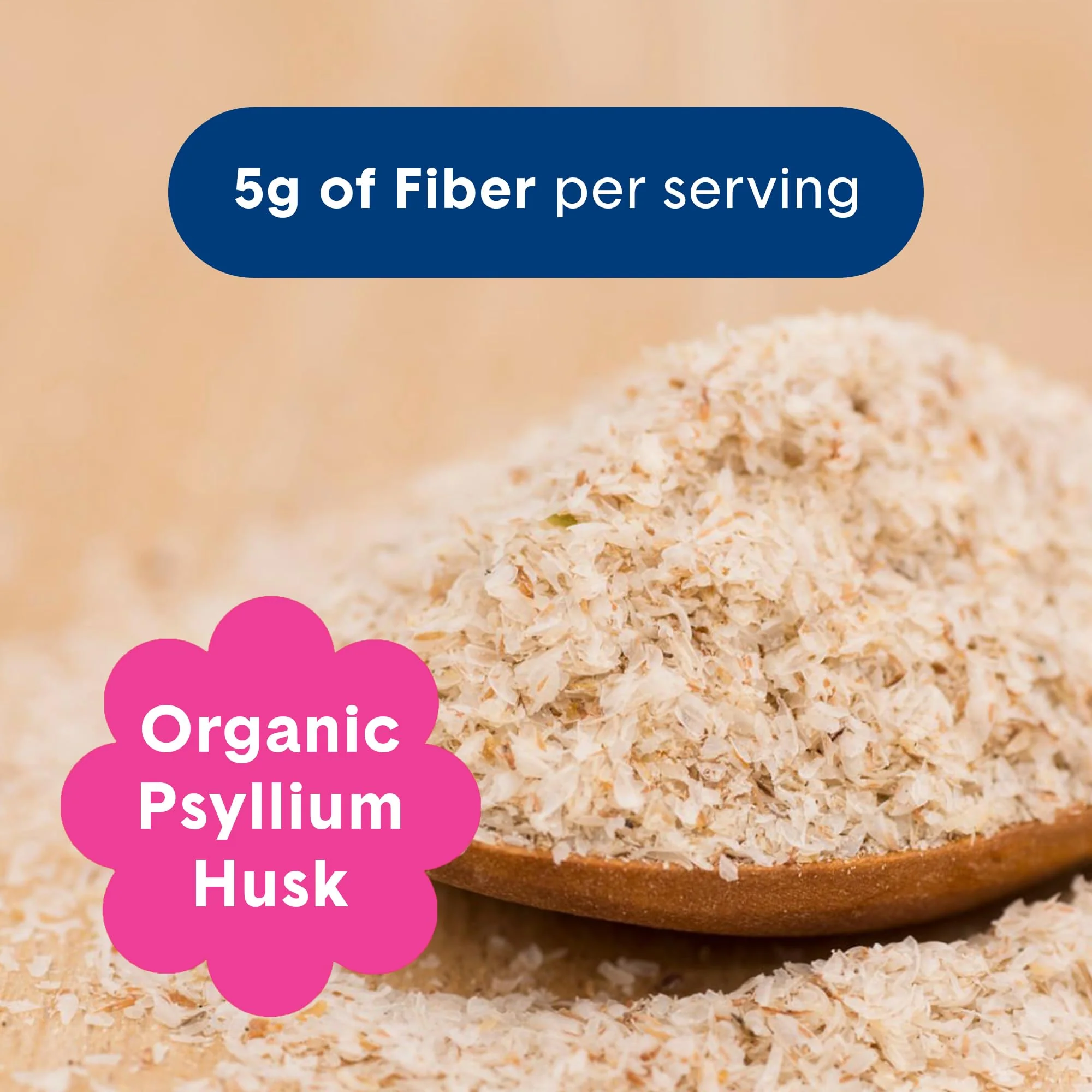 Bellway Super Fiber Powder + Fruit, Sugar Free Organic Psyllium Husk Powder Fiber Supplement for Regularity, Bloating Relief & Digestive Health, Plant-Based, Wild Berry (50 Servings) - Image 4