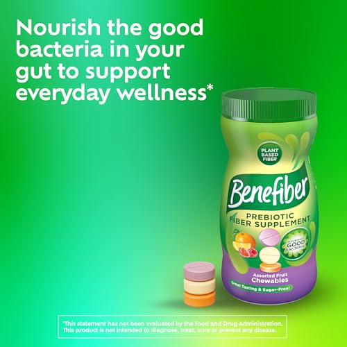 Benefiber Chewable Prebiotic Fiber Supplement Tablets for Digestive Health, Assorted Fruit Flavors - 100 Count - Image 8