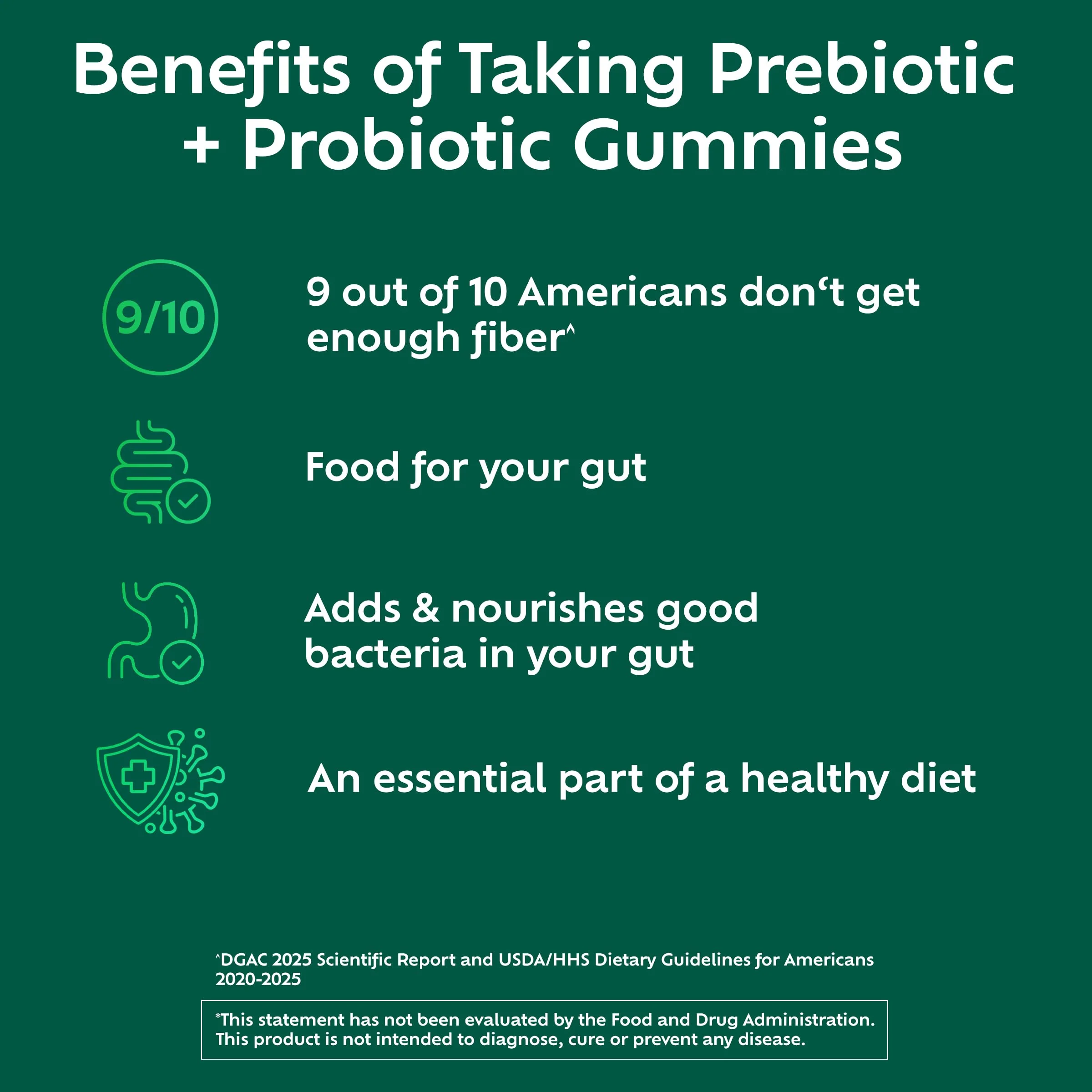 Benefiber Prebiotic Fiber Supplement Gummies with Probiotics for Digestive Health, Assorted Fruit Flavors - 50 Count - Image 13