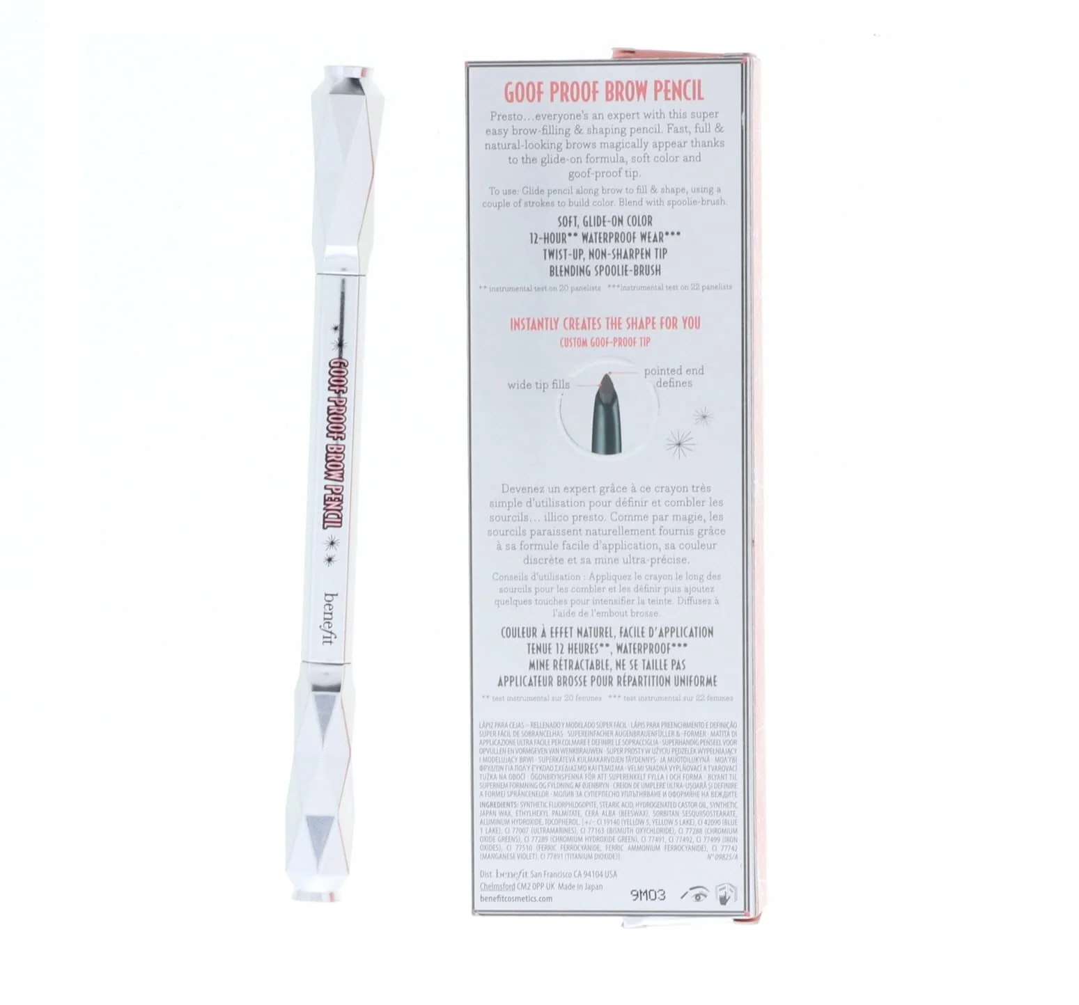 Benefit Cosmetics Goof Proof Brow Pencil Easy Shape & Fill - DLX size 0.01 oz. Shade, 03 Medium - Image 3