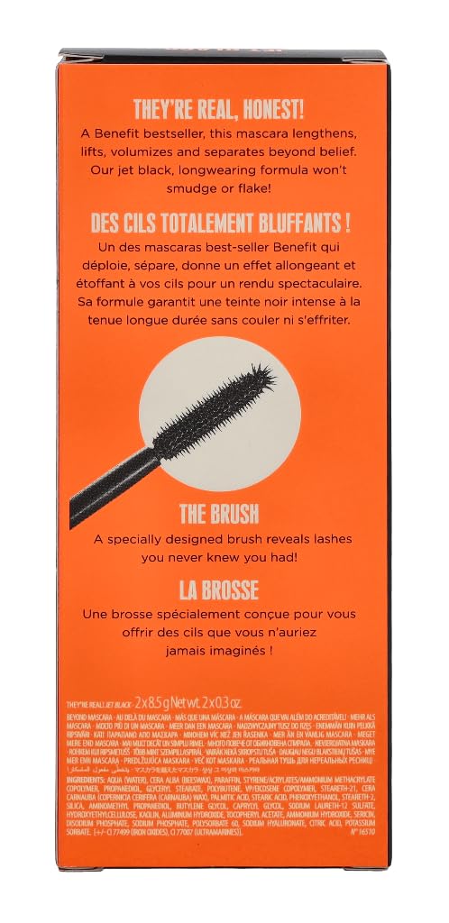 Benefit Cosmetics They're Real Beyond Mascara Duo Set Black, 0.3 Ounce (Pack of 2) - Image 2