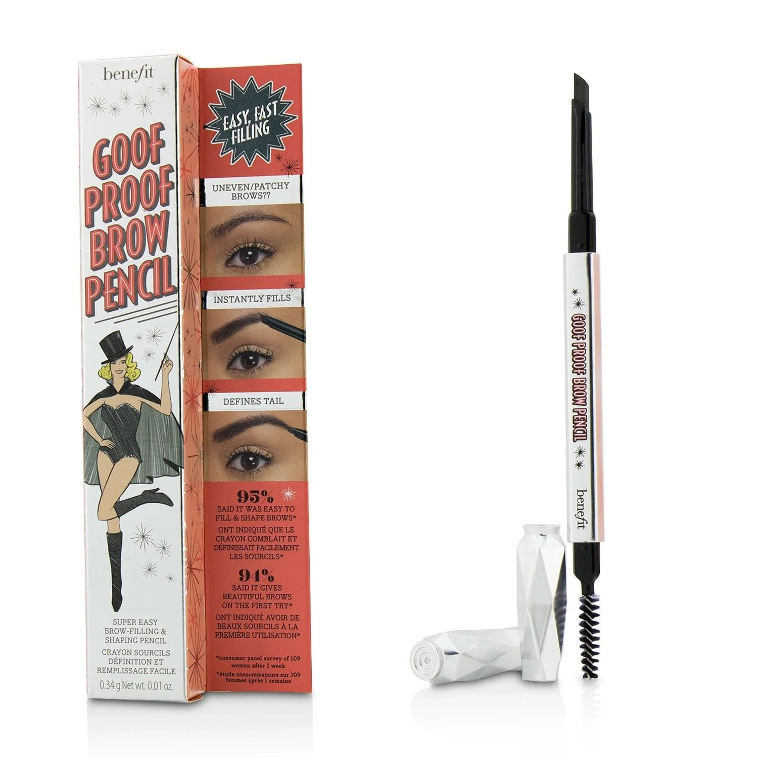Benefit Goof Proof Brow Pencil #3.75 Warm Medium Brown, 0.01 Ounce - Image 7