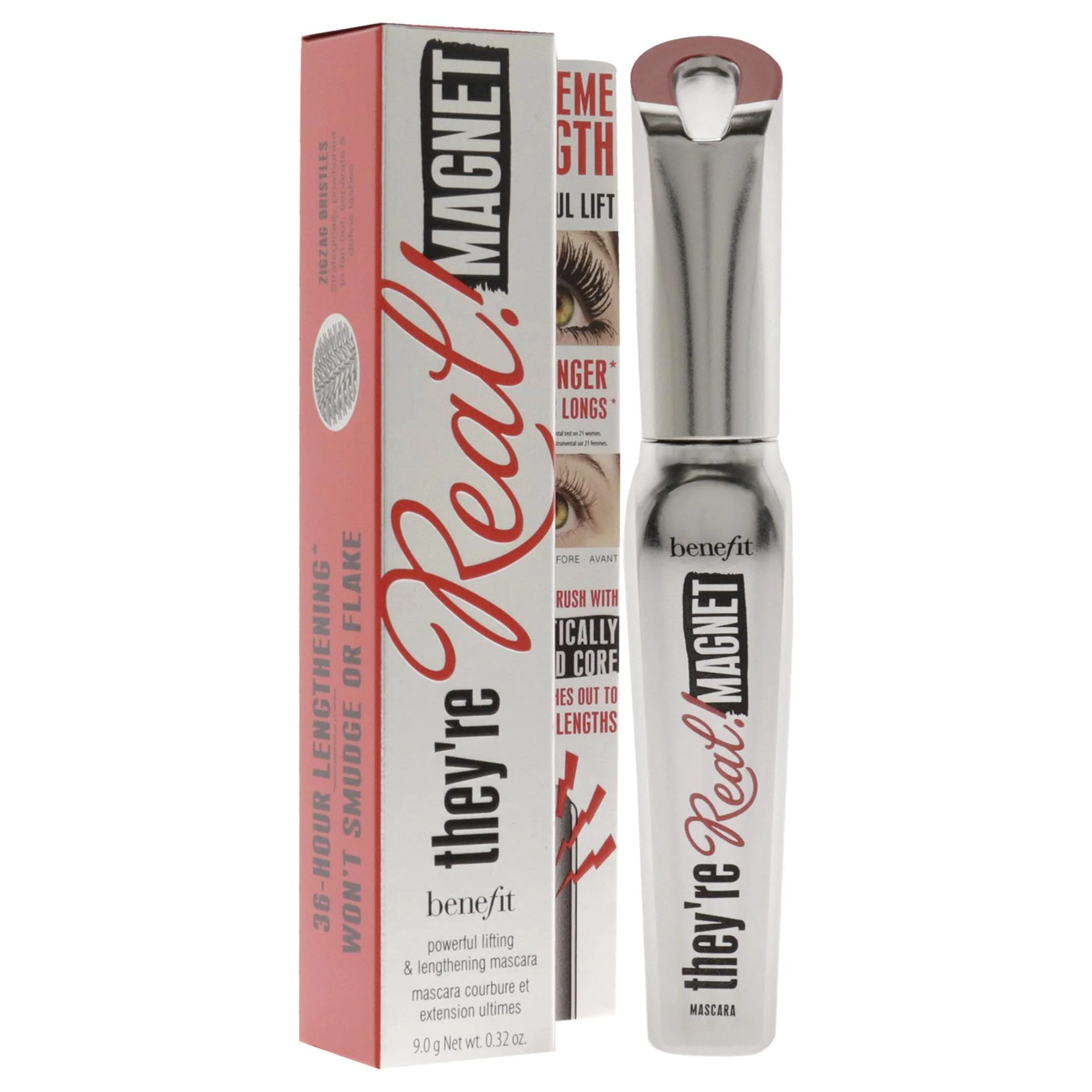 Benefit Theyre Real Magnet Extreme Lengthening Mascara - Black Mascara Women 0.32 oz - Image 3