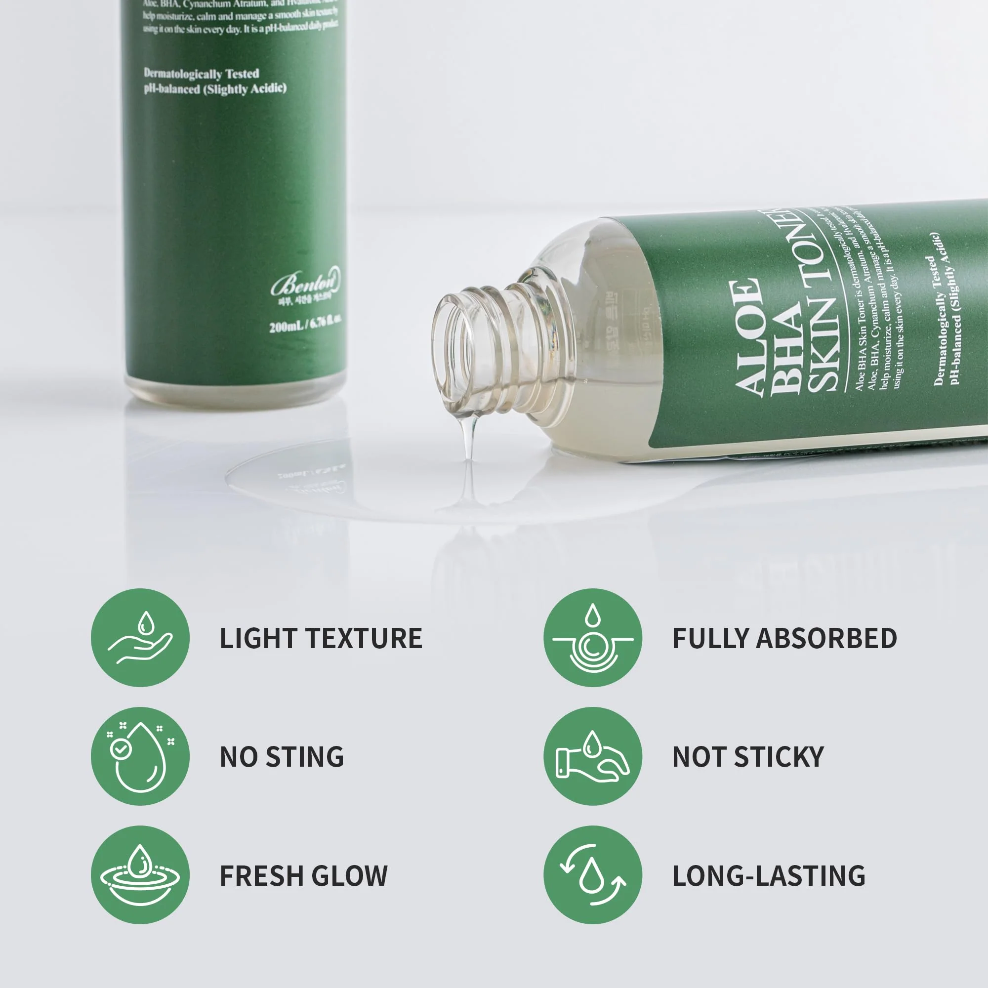 BENTON Aloe Skin Toner - Hydrating Face Toner for Oily & Dry Skin (6.76 fl. oz. / 200ml) - Image 3