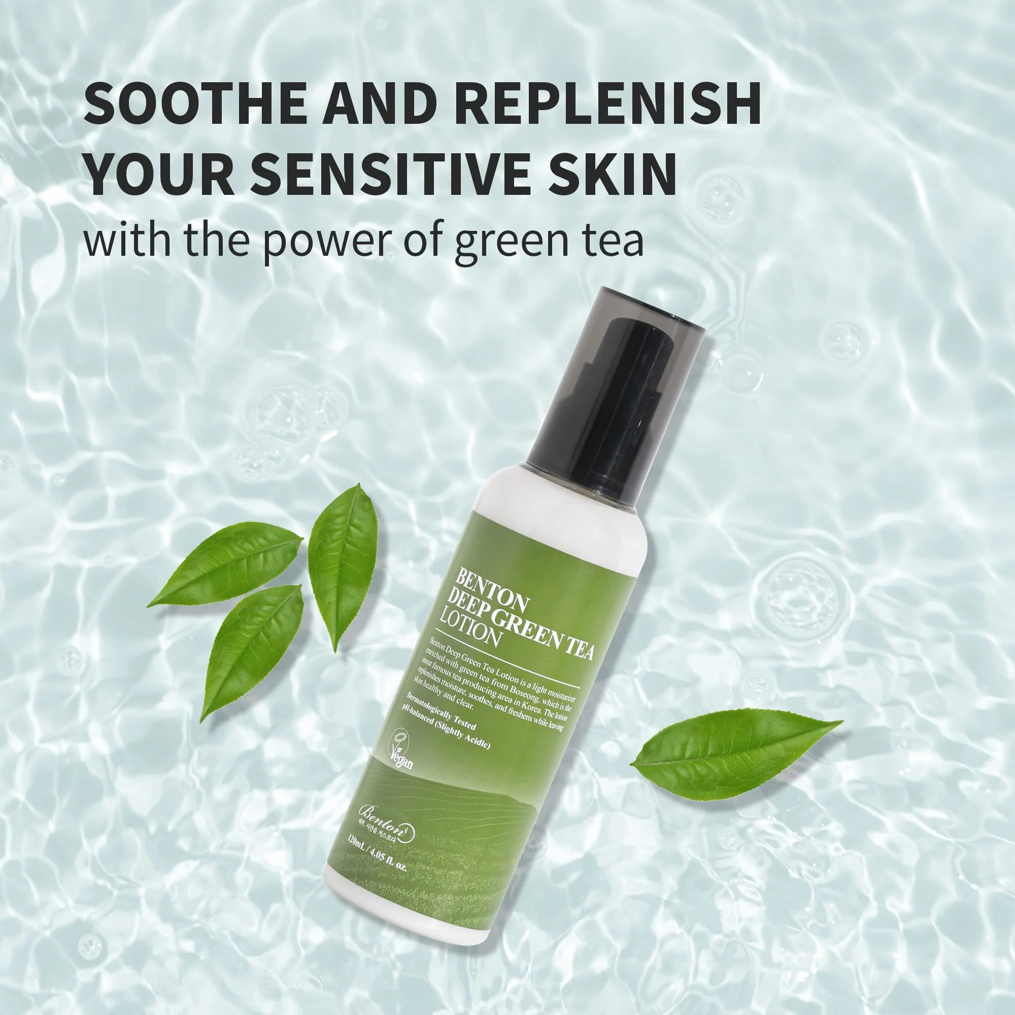 BENTON Deep Green Tea Face Moisturizer 4.05 fl.oz | Hydrating Korean Green Tea Face Lotion | Soothing & Refreshing Moisturizer for Acne Prone Skin - Image 7
