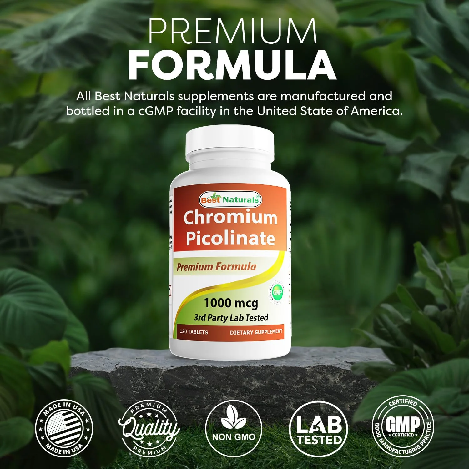 Best Naturals Chromium Picolinate 1000 mcg 120 Tablets - Image 5