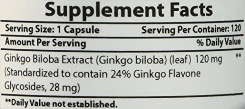 Best Naturals Ginkgo Biloba 120 mg 120 Capsules - Image 3