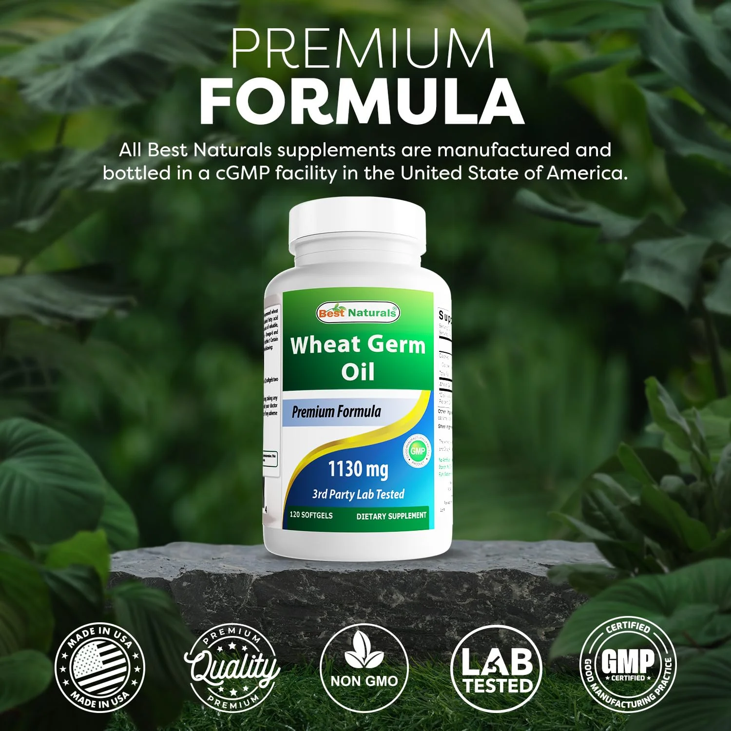 Best Naturals Wheat Germ Oil 1130 mg 120 Softgels - Image 4