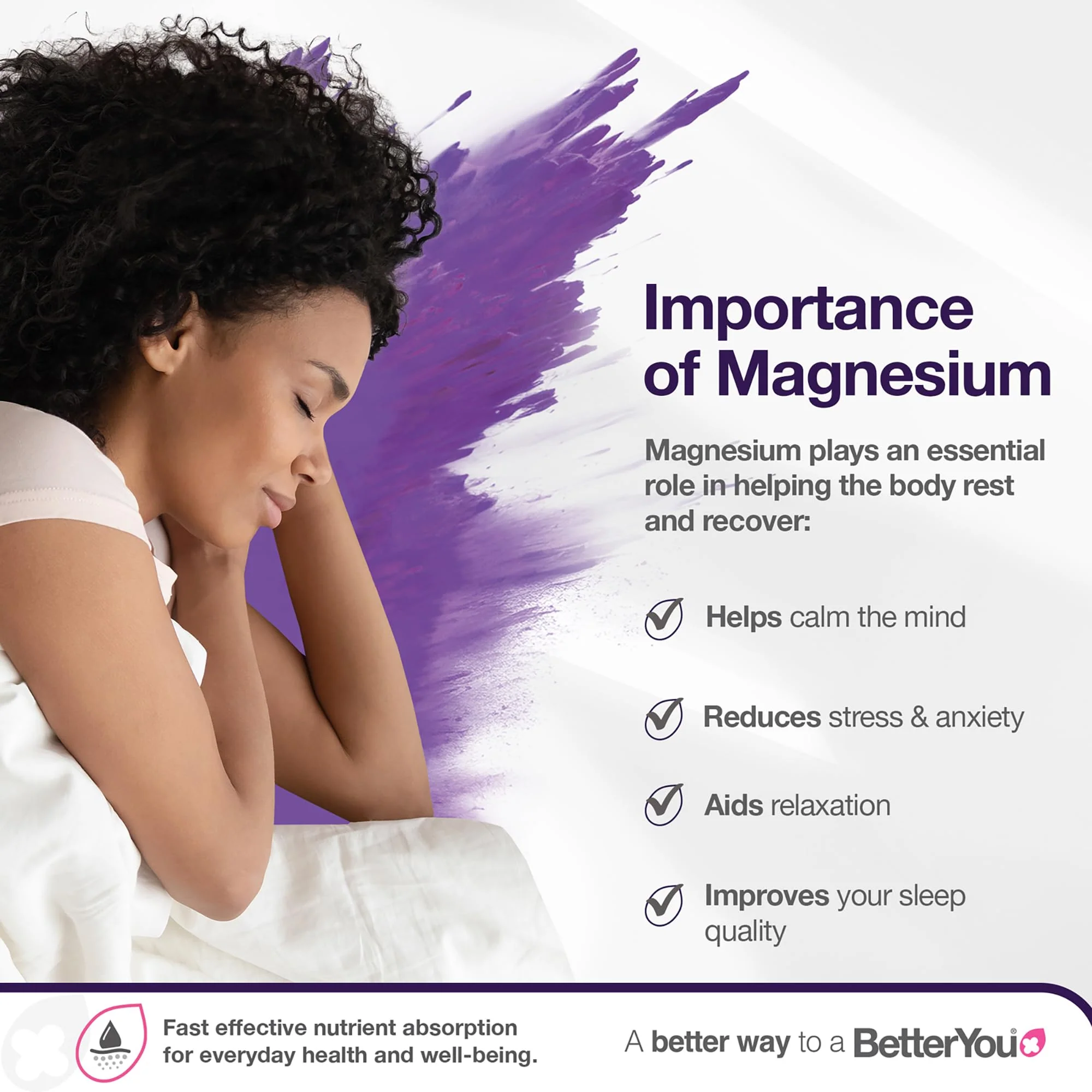 BetterYou Magnesium Sleep Body Lotion - Relaxing Body Lotion - Magnesium Body Cream with Lavender and Chamomile Blend - Sore Muscle Relief - 6.08 oz - Image 2