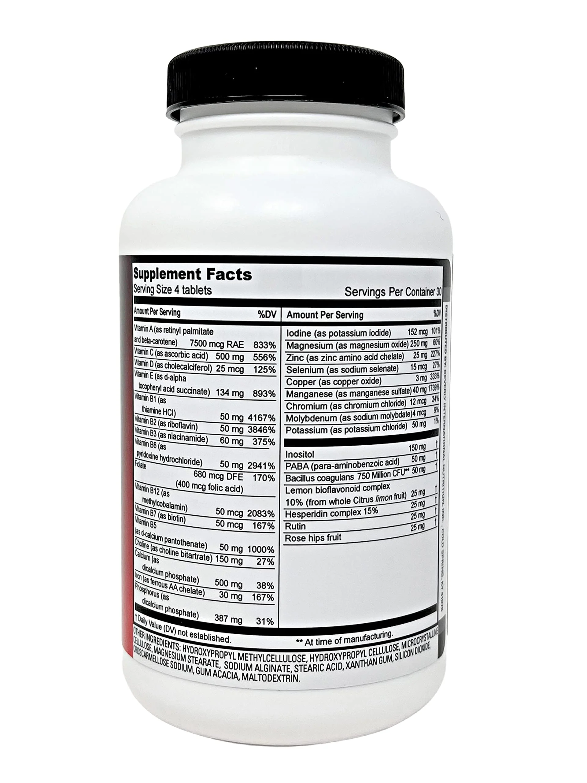 Beverly International Fit Tabs Daily Multi-Vitamin/Mineral with Iron Peptonate,120 Tablets. (30 Servings) Notice The Difference. Don’t Miss Out on The Healthy Benefits. Your Mind & Body is Priority. - Image 5