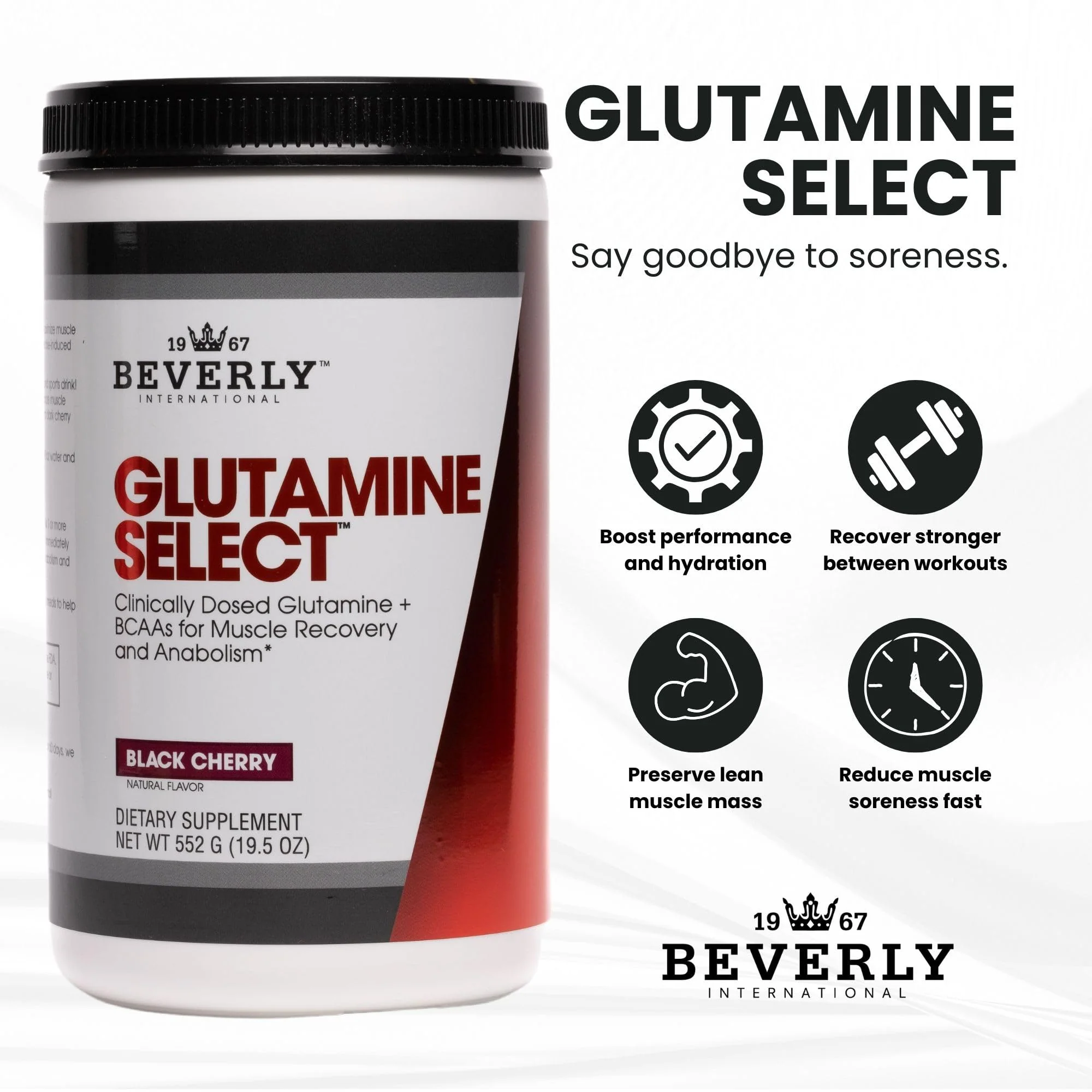 Beverly International Glutamine Select, 60 Servings. Clinically Dosed L-Glutamine and Amino Acid Formula for Lean Muscle and Recovery. Sugar-Free Powder. BCAA’s. - Image 6