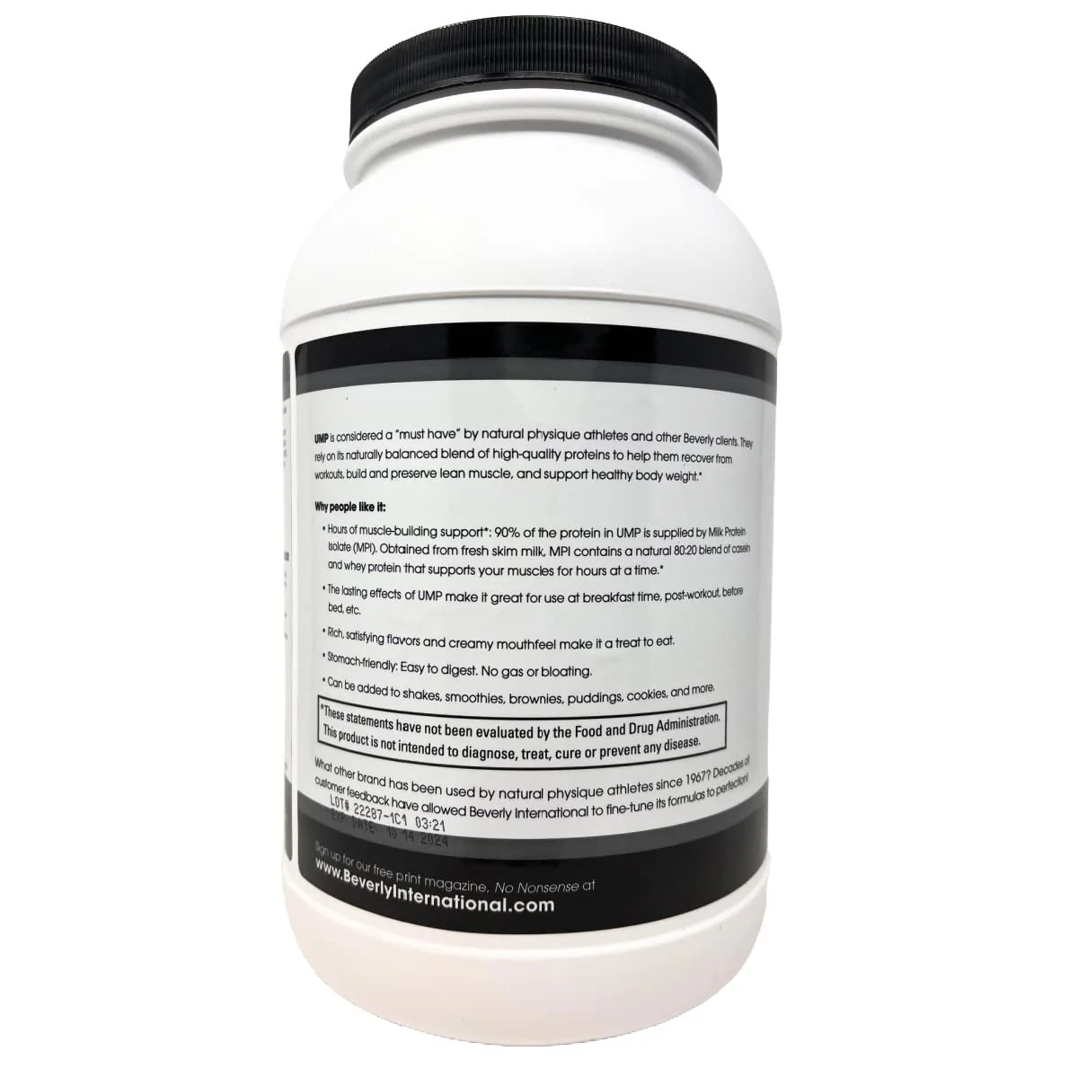 Beverly International UMP Protein Powder, Angel Food Cake. Unique Whey-Casein Ratio Builds Lean Muscle. Easy to Digest. No Bloat. (32.8 oz) 2lb .8 oz - Image 7