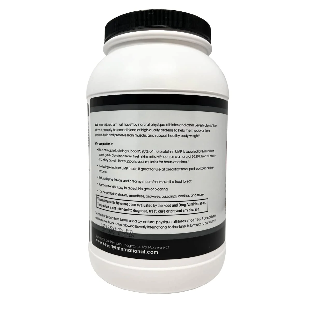 Beverly International UMP Protein Powder, Rocky Road. Unique Whey-Casein Ratio Builds Lean Muscle. Easy to Digest. No Bloat. (32.8 oz) 2lb .8 oz - Image 8