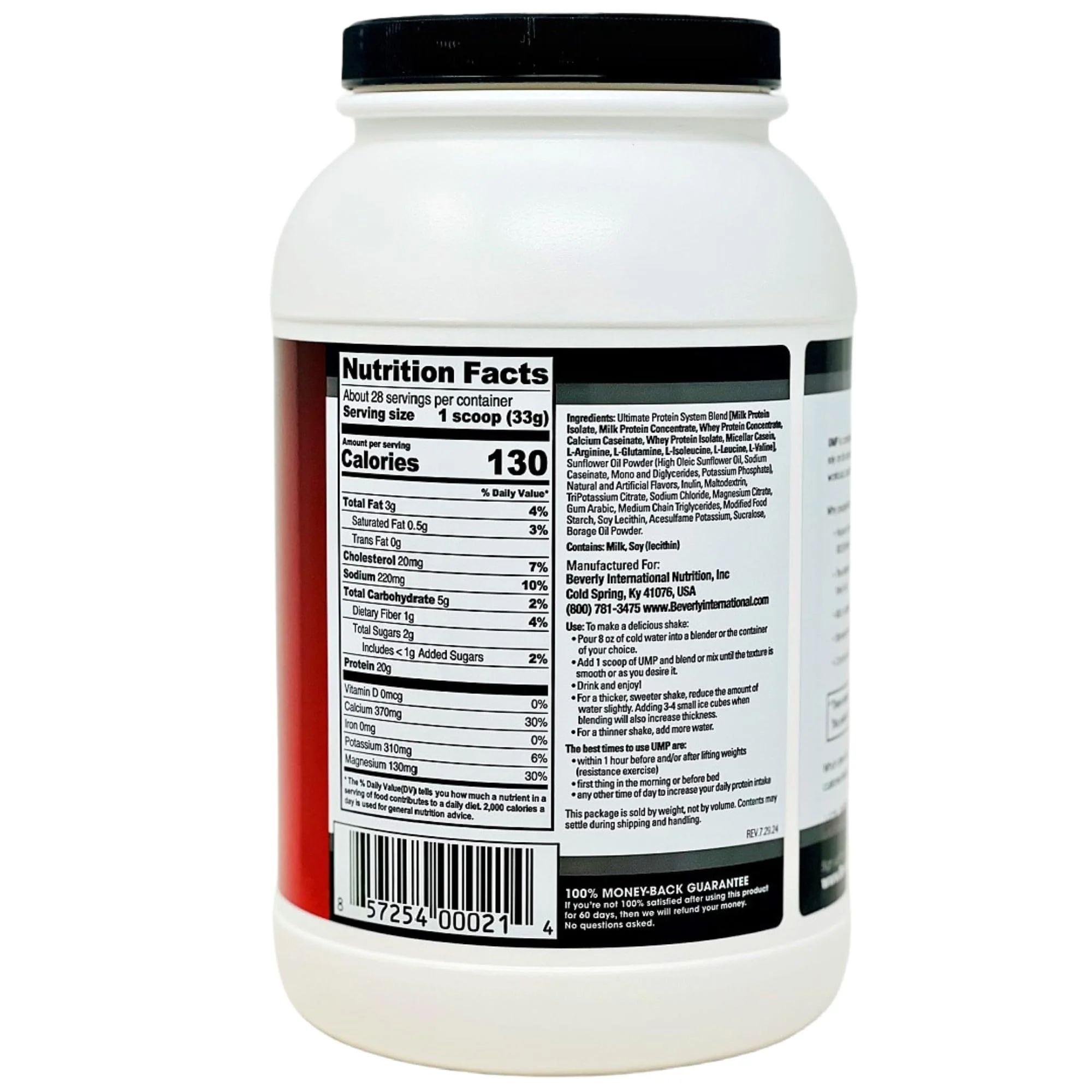 Beverly International UMP Protein Powder, Vanilla. Unique Whey-Casein Ratio Builds Lean Muscle. Easy to Digest. No Bloat. (32.8 oz) 2lb .8 oz - Image 7