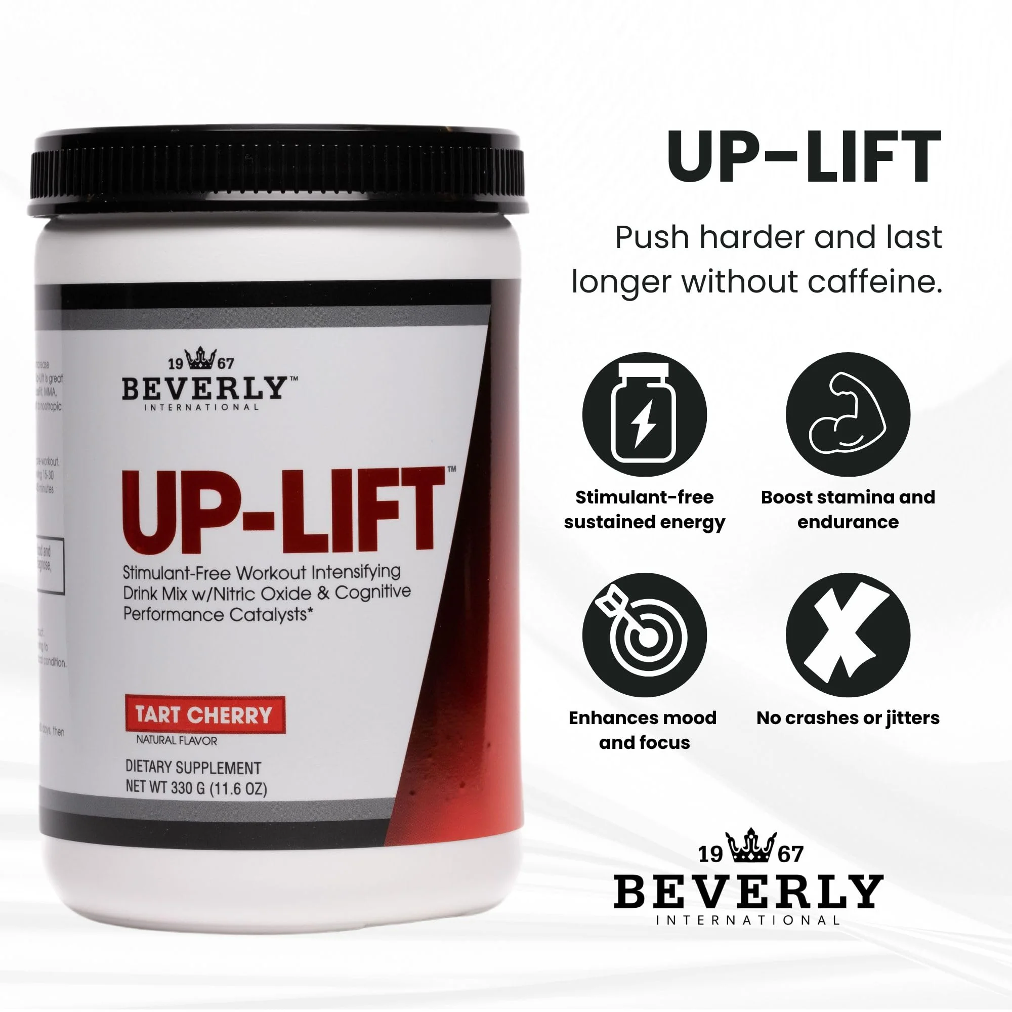Beverly International Up-Lift Stimulant Free 330 Grams. Workout Energy Drink Mix w/Nitric Oxide & Cognitive Performance Catalysts. UP Your Gaming. Beta Alanine, L-Citrulline, L-Tyrosine. - Image 7