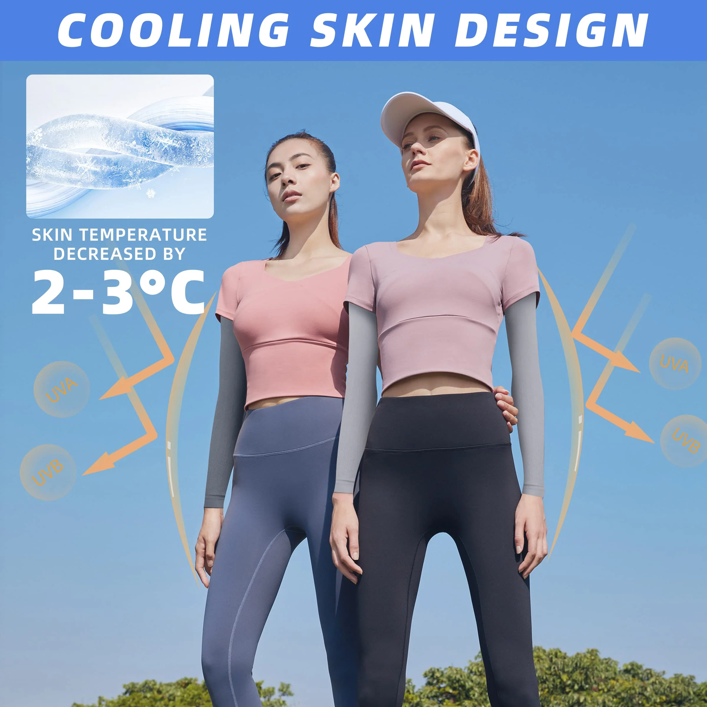 BHYTAKI 6 Pairs UV Sun Protection Arm Sleeves, UPF 50 Sports Cooling Arm Compression Sleeves for Men Women Teenager - Image 3