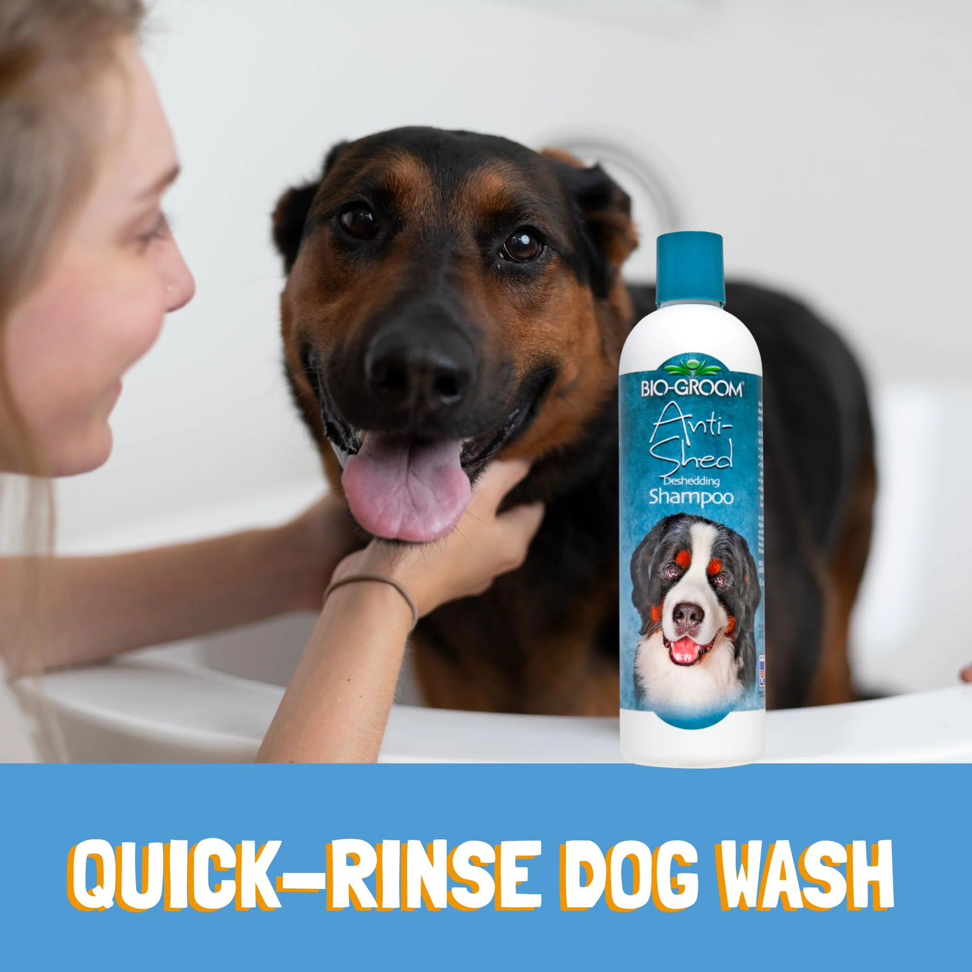 Bio-Groom Anti-Shed Deshedding Dog Shampoo - Odor Eliminating, Anti-Shedding, Dog Bathing Supplies, Puppy Wash, Cat & Dog Grooming Supplies, Cruelty-Free, Made in USA, Dog Products - 12 fl oz 1-Pack - Image 3