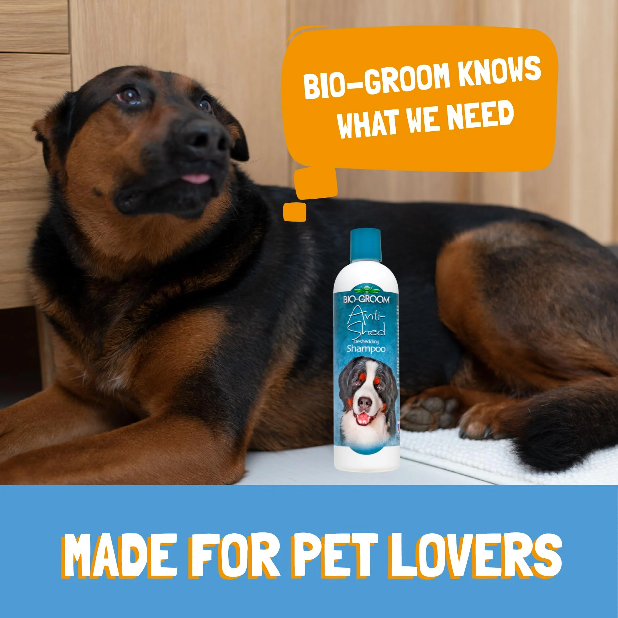 Bio-Groom Anti-Shed Deshedding Dog Shampoo - Odor Eliminating, Anti-Shedding, Dog Bathing Supplies, Puppy Wash, Cat & Dog Grooming Supplies, Cruelty-Free, Made in USA, Dog Products - 12 fl oz 1-Pack - Image 6