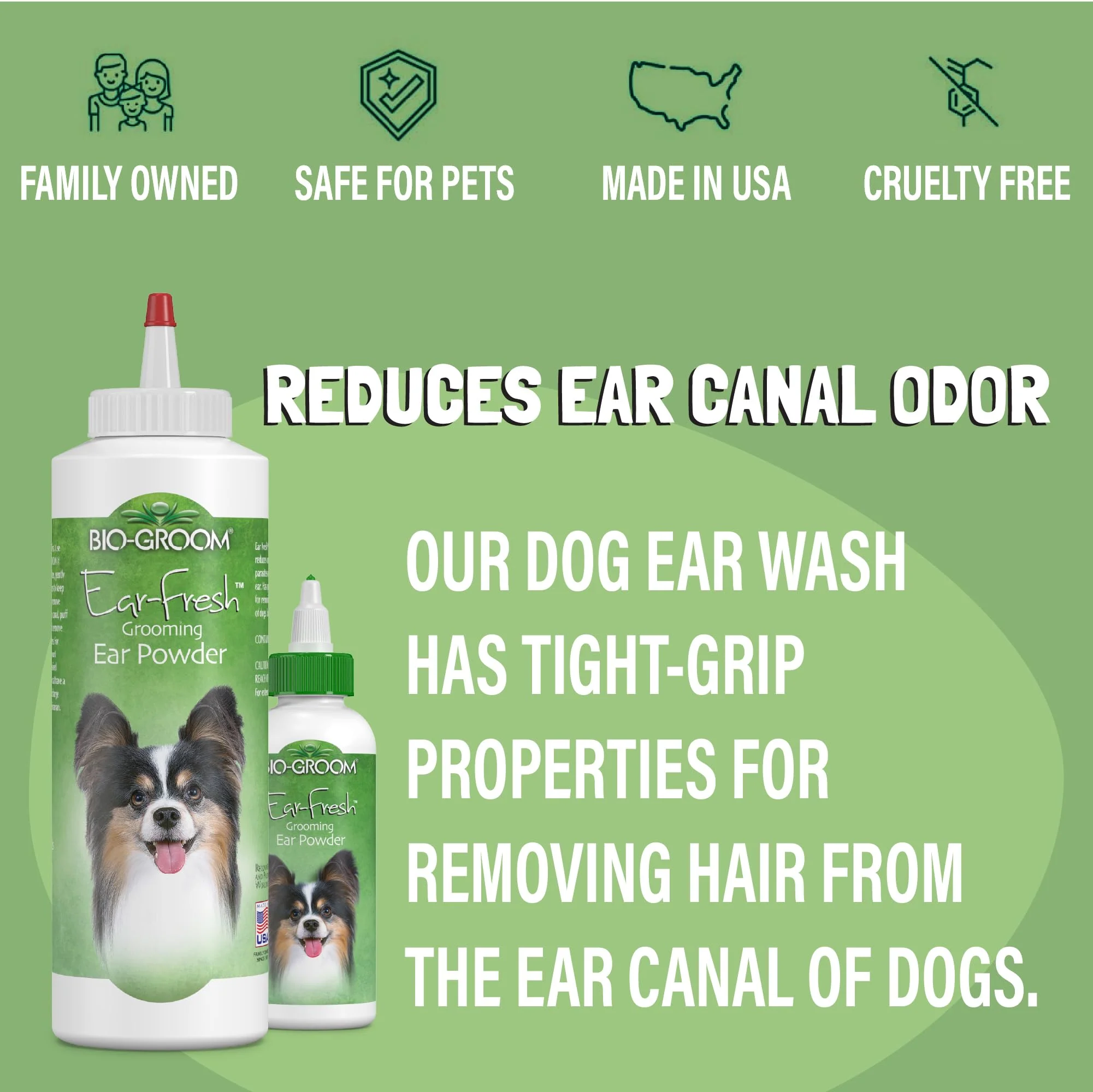 Bio-Groom Ear-Fresh Dog Grooming Ear Powder - Cleaning And Grooming Products For Cats & Dogs, Pet Bathing Supplies, Puppy Wash, Cruelty-Free, Made In Usa, Powder For Animals - 85 G 1-Pack - Image 5