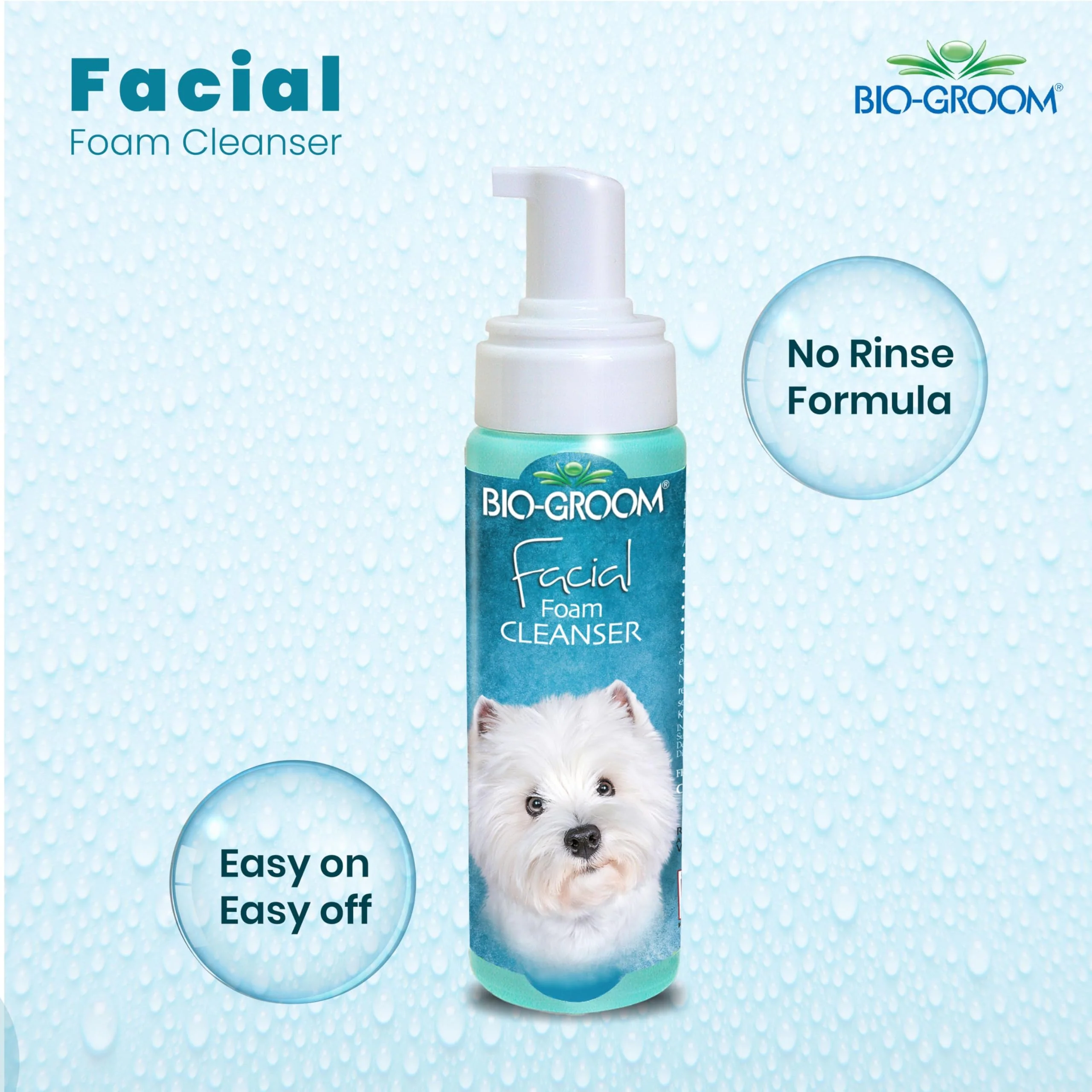 Bio-groom Facial Cleanser - Dog Face Wash, Unscented, No Rinse, Dog Face Scrub, Tear Stain Remover, Cruelty-Free, Made in USA, Dog Face Cleaner - 8 fl oz 1-Pack - Image 4
