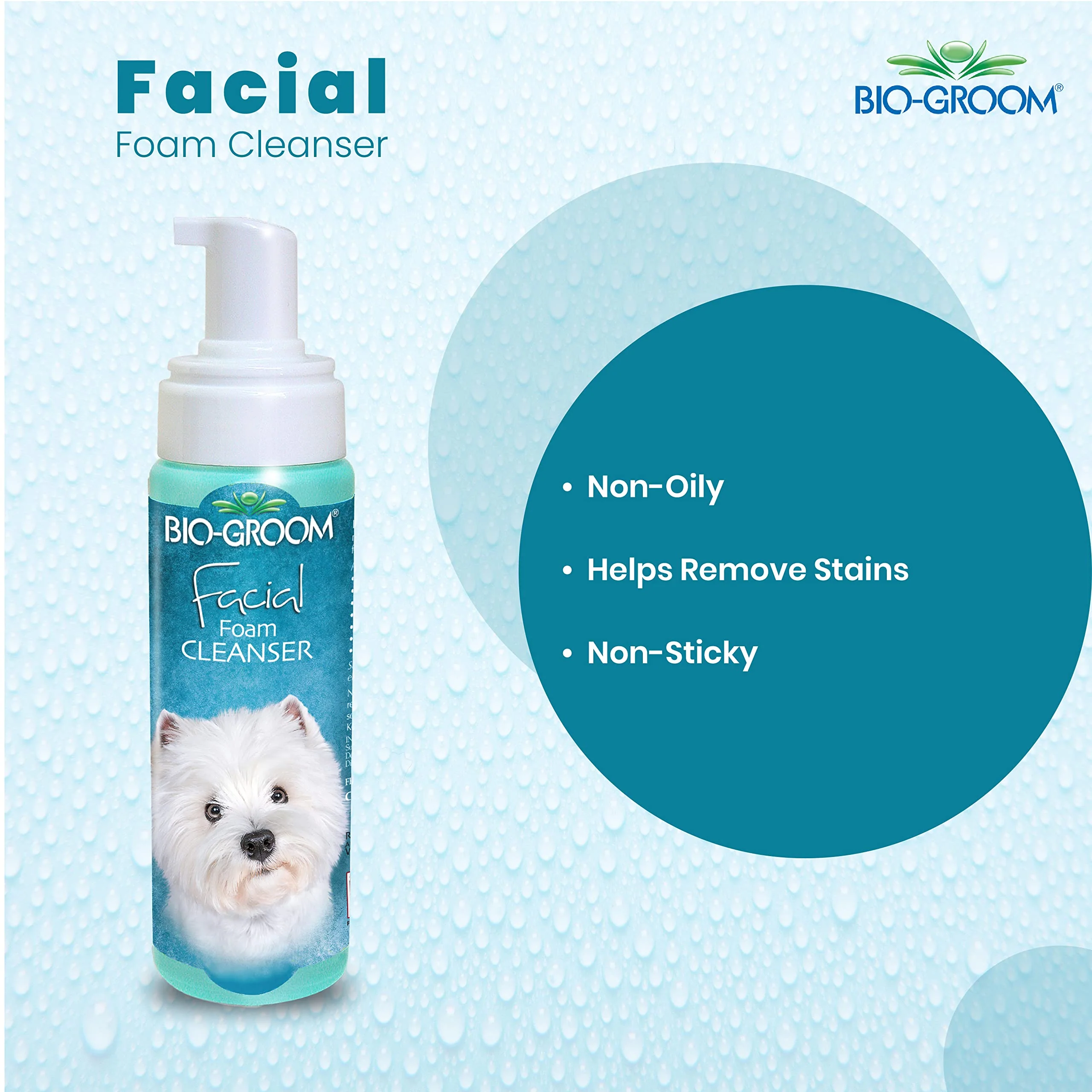 Bio-groom Facial Cleanser - Dog Face Wash, Unscented, No Rinse, Dog Face Scrub, Tear Stain Remover, Cruelty-Free, Made in USA, Dog Face Cleaner - 8 fl oz 1-Pack - Image 5