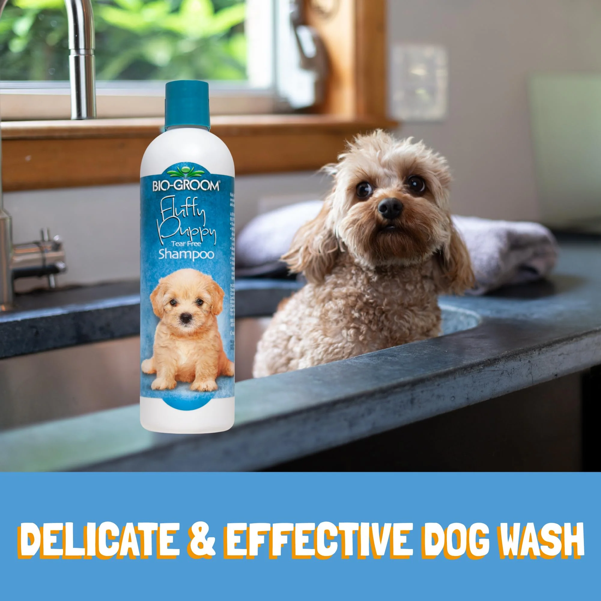 Bio-Groom Fluffy Puppy Tear-Free Shampoo – Dog Bathing Supplies, Puppy Shampoo, Cat & Dog Grooming Supplies for Sensitive Skin, Cruelty-Free, Made in USA, Tearless Dog Products – 12 fl oz 1-Pack - Image 3