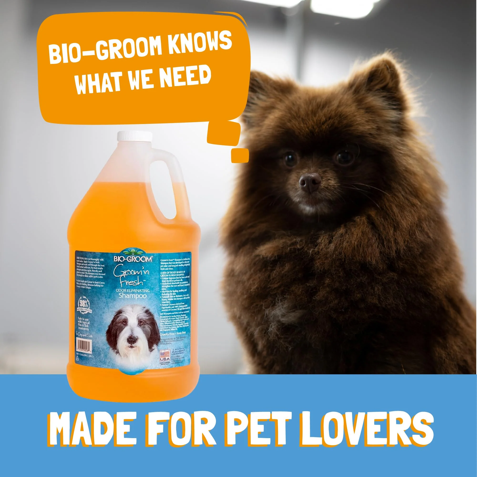 Bio-Groom Groom'n Fresh Dog Shampoo - Odor Eliminating, Dog Bathing Supplies, Puppy Wash, Cat Grooming Supplies, Cruelty-Free, Product Made in USA - 12 fl oz 1-Pack - Image 6