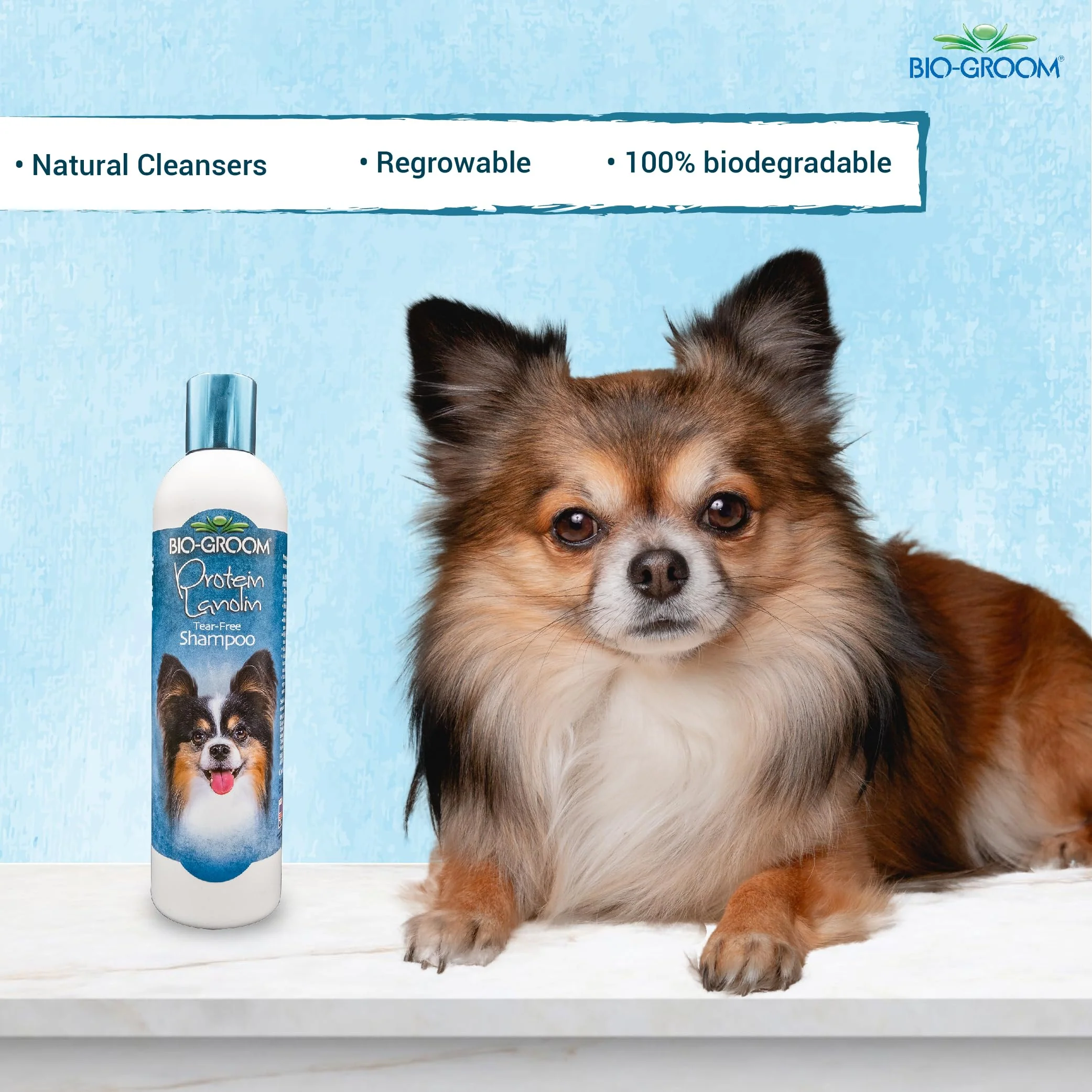Bio-Groom Protein Lanolin Dog Shampoo – Tear-Free Pet Shampoo, Dog Bathing Supplies, Puppy Wash, Cat & Dog Grooming Supplies, Cruelty-Free, Made in USA, Tearless Dog Products – 12 fl oz 1-Pack - Image 3