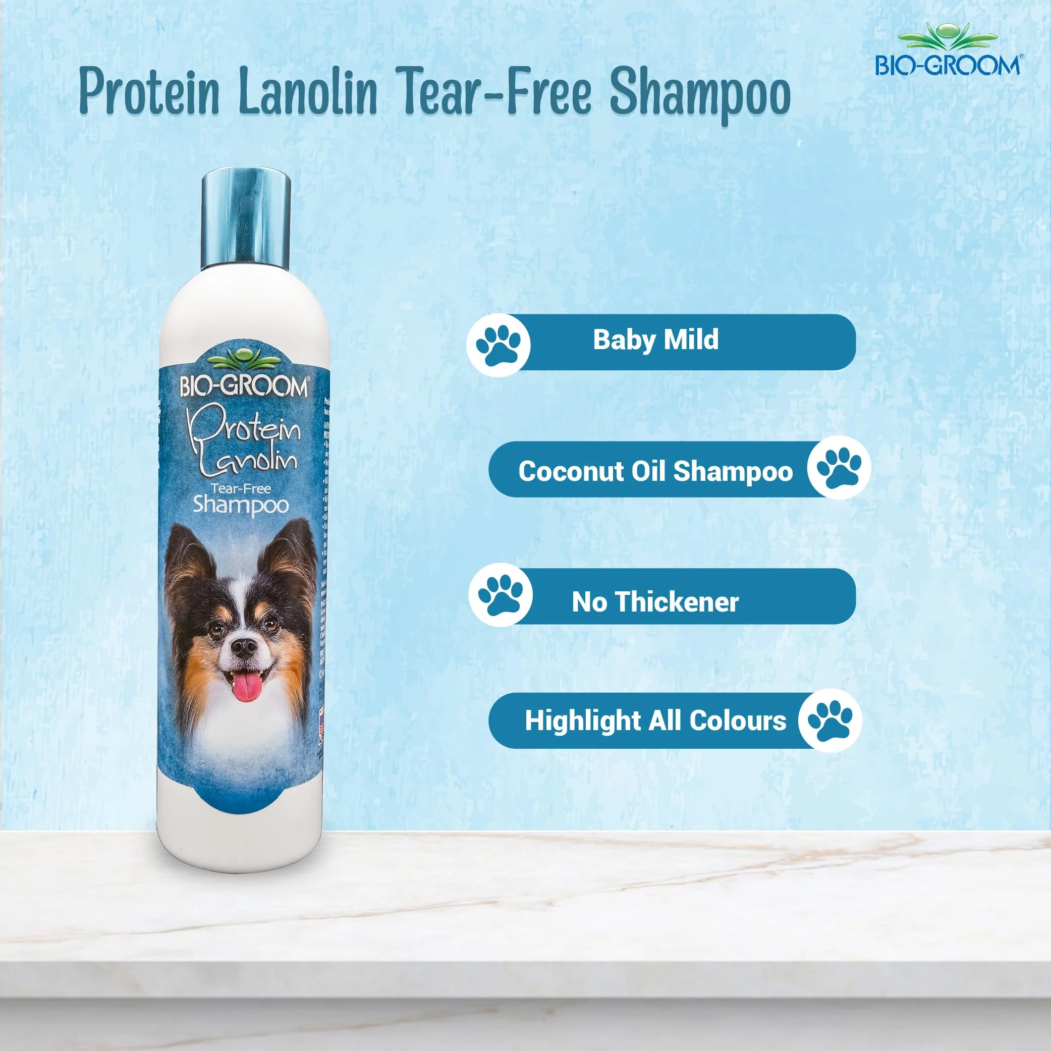 Bio-Groom Protein Lanolin Dog Shampoo – Tear-Free Pet Shampoo, Dog Bathing Supplies, Puppy Wash, Cat & Dog Grooming Supplies, Cruelty-Free, Made in USA, Tearless Dog Products – 12 fl oz 1-Pack - Image 5