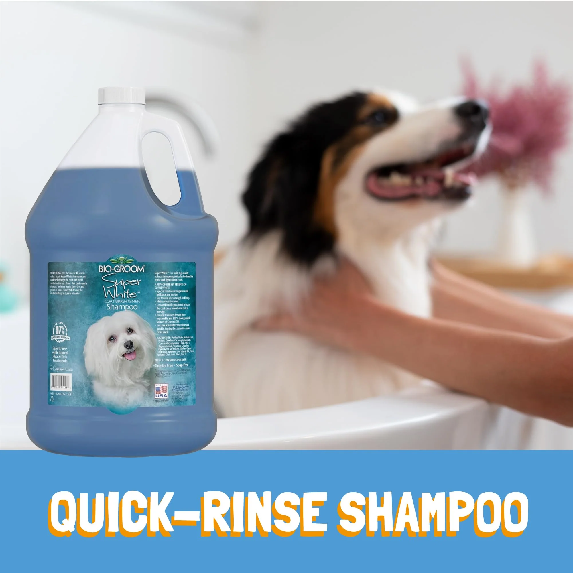 Bio-Groom Super Whitening Dog Shampoo – Whitening Pet Shampoo, Dog Bathing Supplies, Puppy Wash, Dog Grooming Supplies, Cruelty-Free – 12 fl oz 1-Pack - Image 4