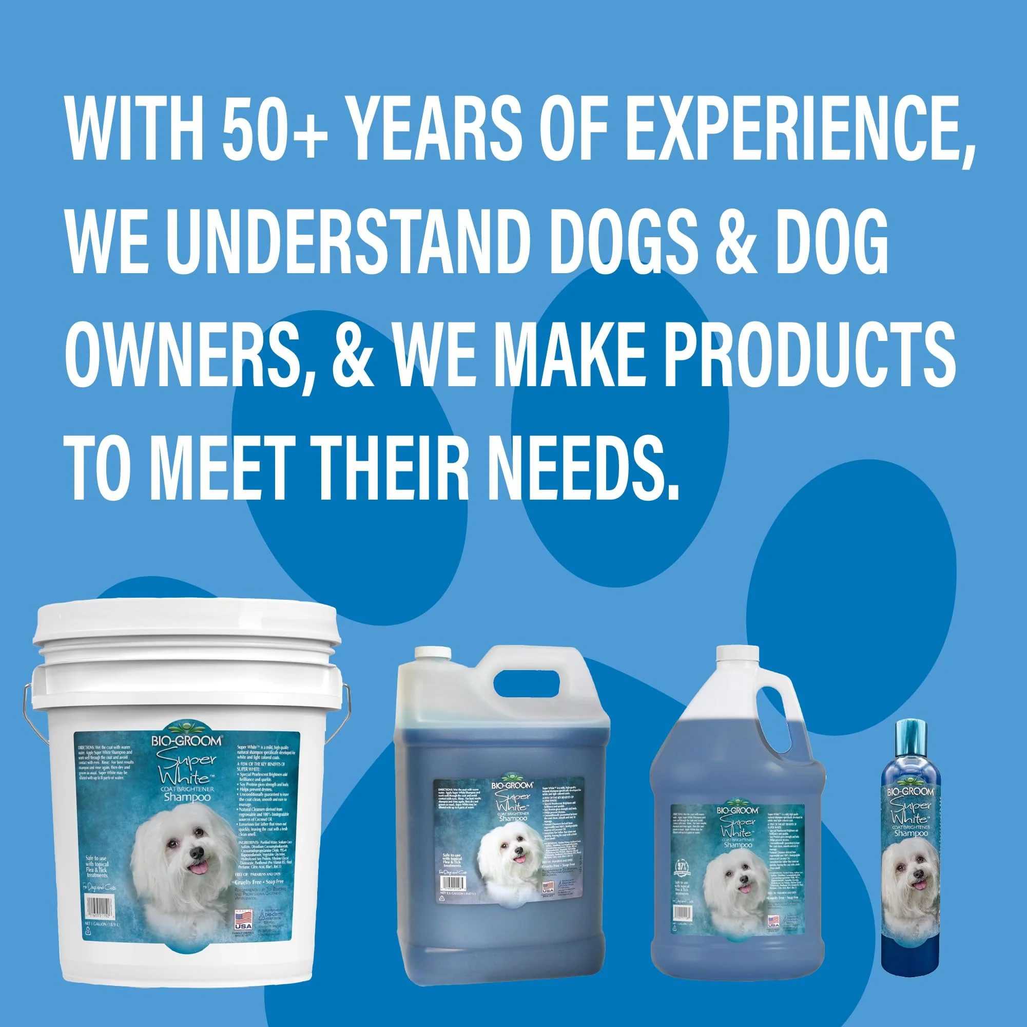Bio-Groom Super Whitening Dog Shampoo - Whitening Pet Shampoo, Dog Bathing Supplies, Puppy Wash, Grooming Supplies, Cruelty-Free - 1 Gallon - Image 3