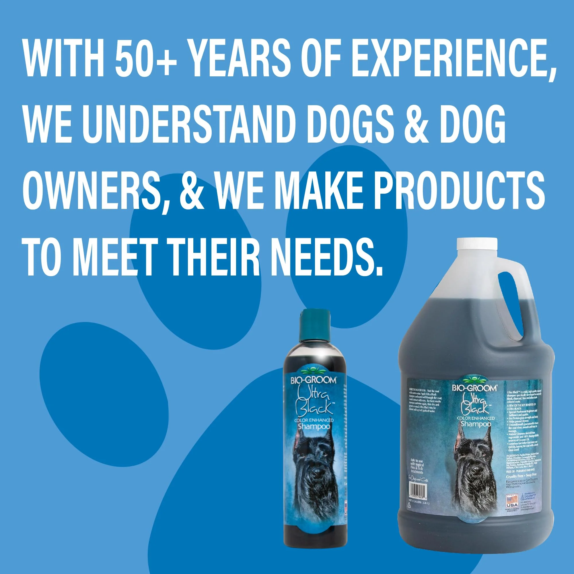 Bio-Groom Ultra-Black Dog Shampoo - Color Enhancing Pet Shampoo, Dog Bathing Supplies, Puppy Wash, Grooming Supplies, Cruelty-Free, Made in USA, Coat Brightener - 1 Gallon - Image 4