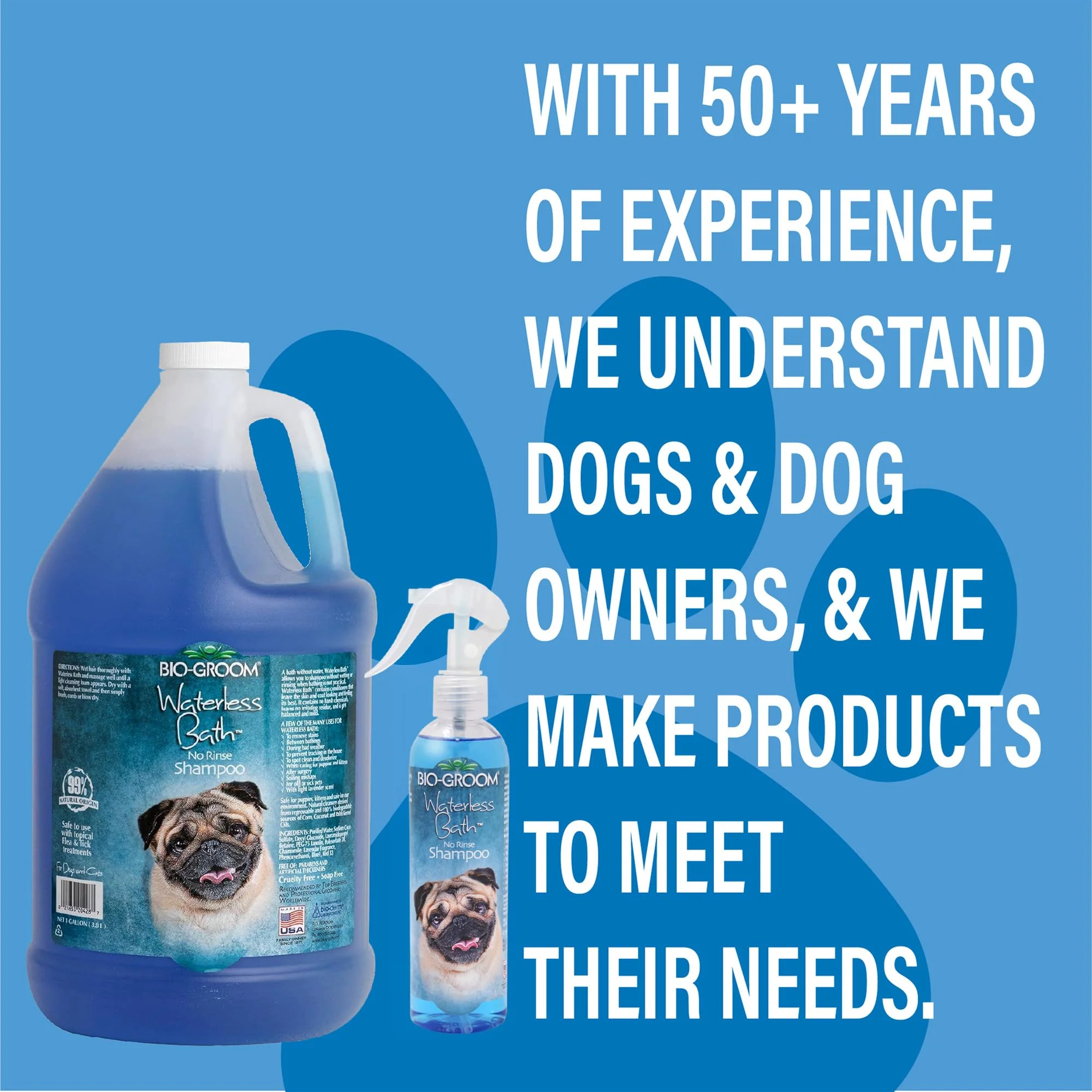 Bio-Groom Waterless Dog Shampoo - Tearless, No-Rinse, Dog Bathing Supplies, Puppy Wash, Cat & Dog Grooming Supplies, Cruelty-Free, Made in USA, Dry Shampoo Spray, Dog Products - 8 fl oz 1-Pack - Image 3