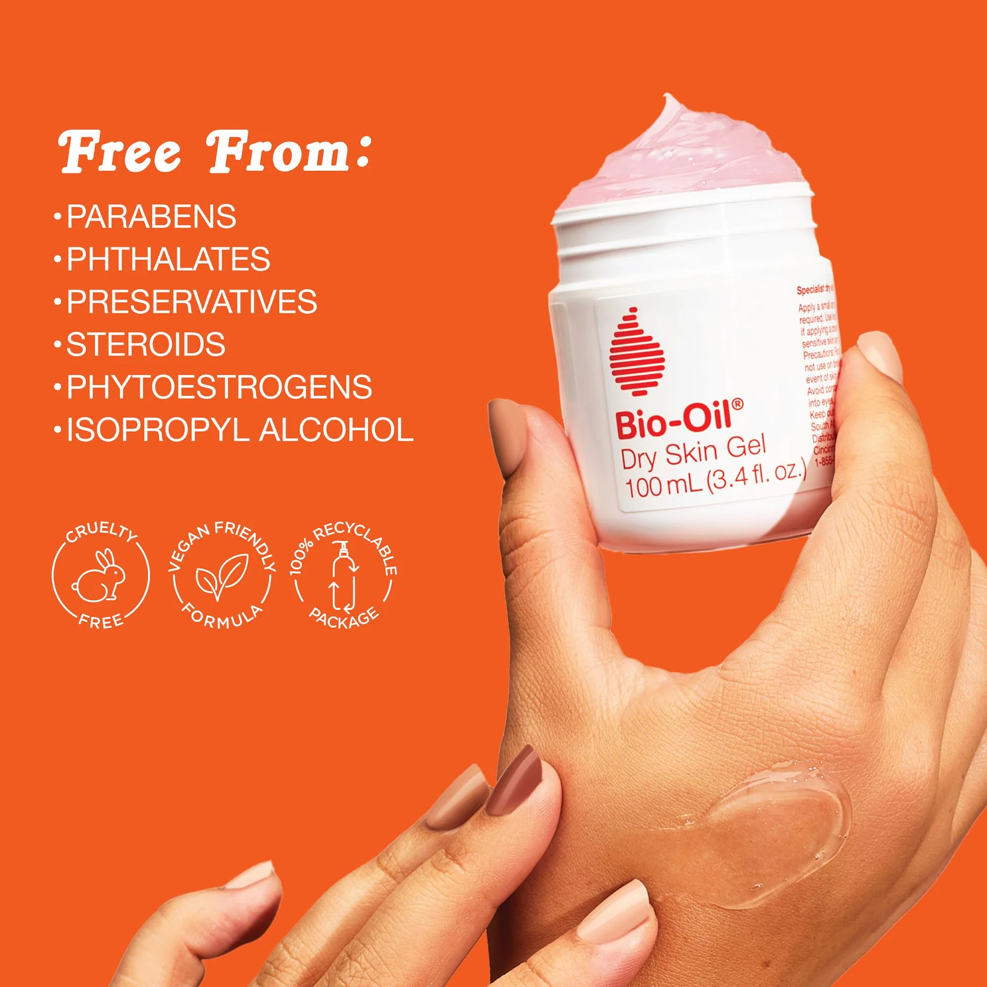 Bio-Oil Dry Skin Gel, Face and Body Moisturizer, Fast Absorbing Hydration, with Soothing Emollients and Vitamin B3, Non-Comedogenic, 6.7 Oz - Image 6