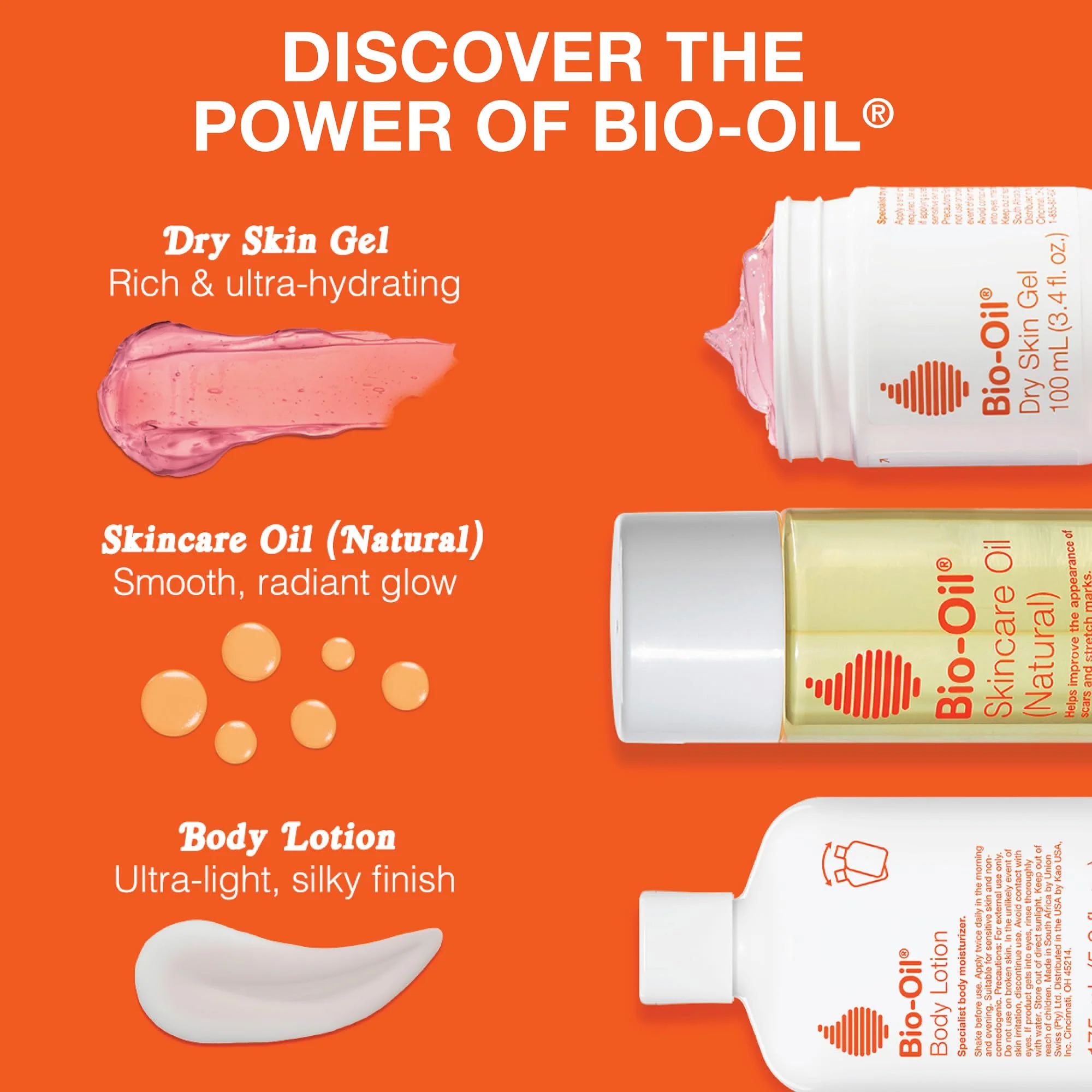 Bio-Oil Natural Skincare Oil Serum, Face and Body Moisturizer with Chamomile, Rosehip, and Lavender Oil, for Scars, Stretch Marks, Sensitive Skin, All Skin Types, 0.85 Oz, Pack of 3 - Image 3