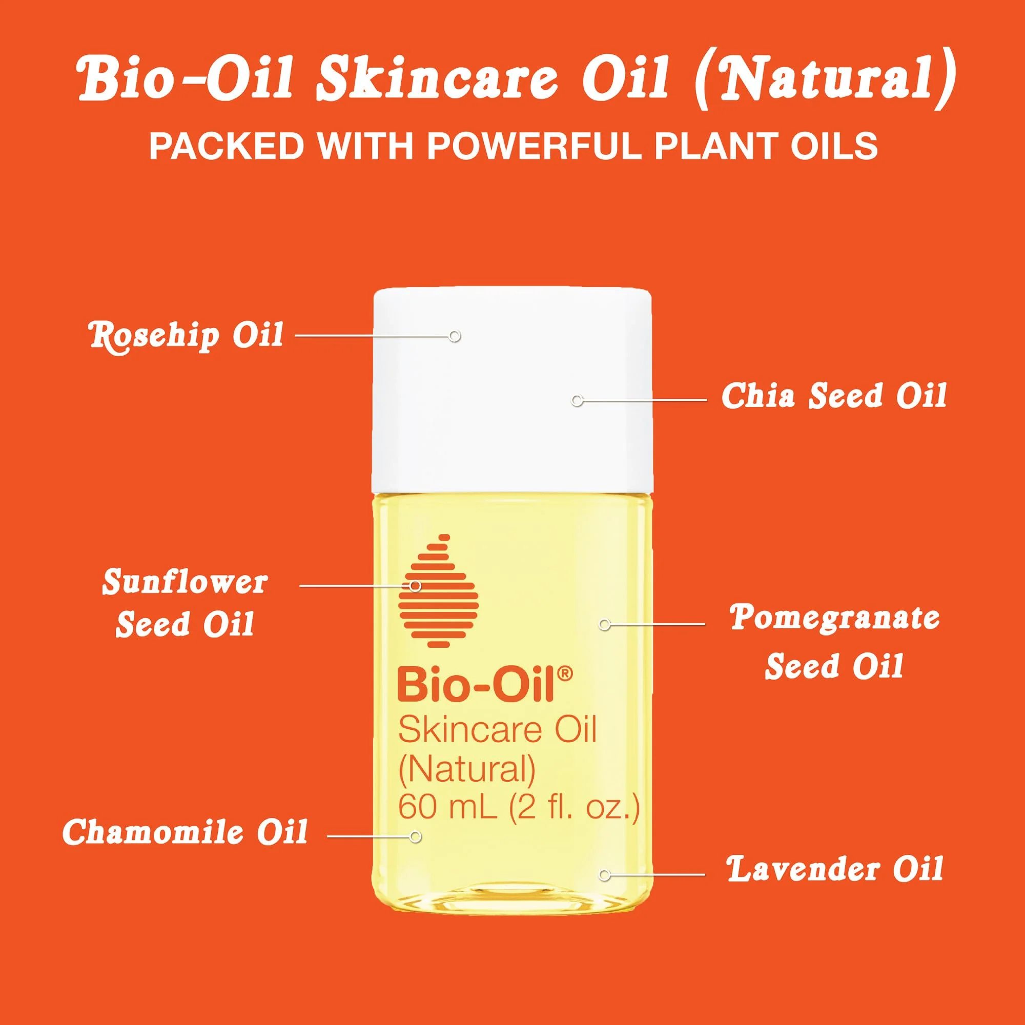 Bio-Oil Natural Skincare Oil Serum, Face and Body Moisturizer with Chamomile, Rosehip, and Lavender Oil, for Scars, Stretch Marks, Sensitive Skin, All Skin Types, 2 Oz - Image 5