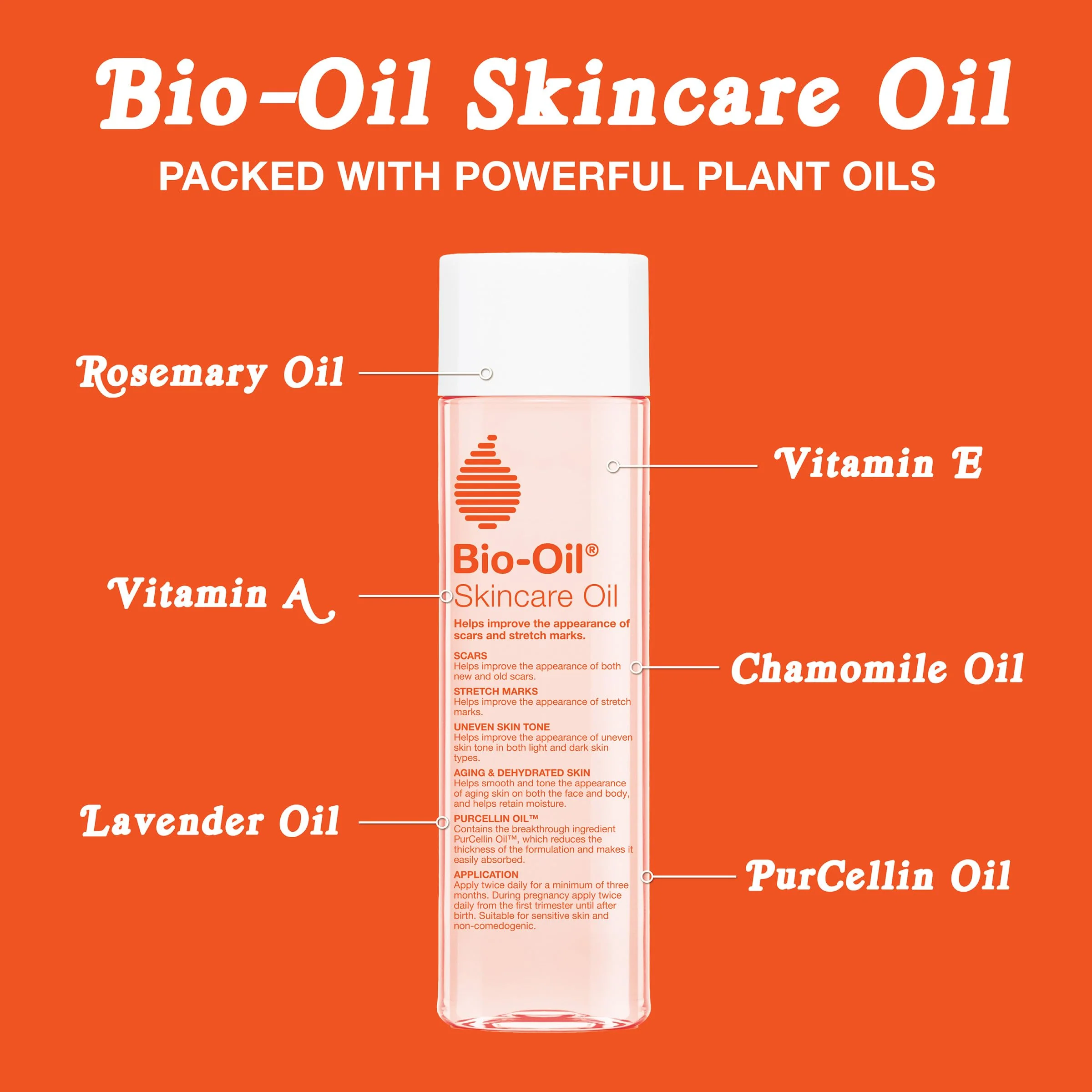 Bio-Oil Skincare Body Oil Bundle, Serum for Scars & Stretch Marks, Face and Body Moisturizer with Vitamin E & A for Sensitive Dry Skin, 4.2 oz and 2 oz Bottles - Image 4