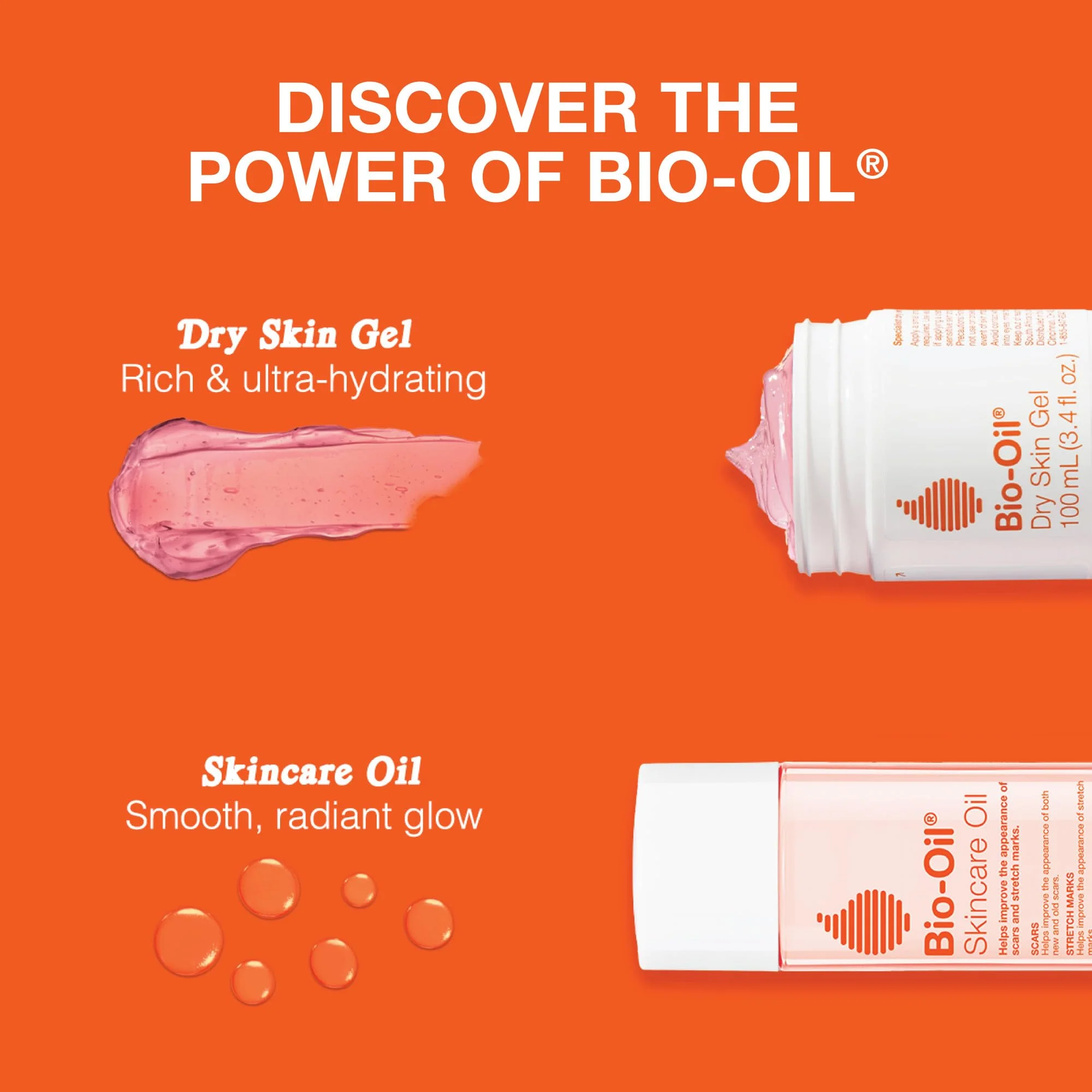 Bio-Oil Travel Skincare Bundle for Scars, Stretch Marks, and Dry Skin, Includes Skin Care Oil (2 oz) and Dry Skin Gel (1.7 oz) - Image 4