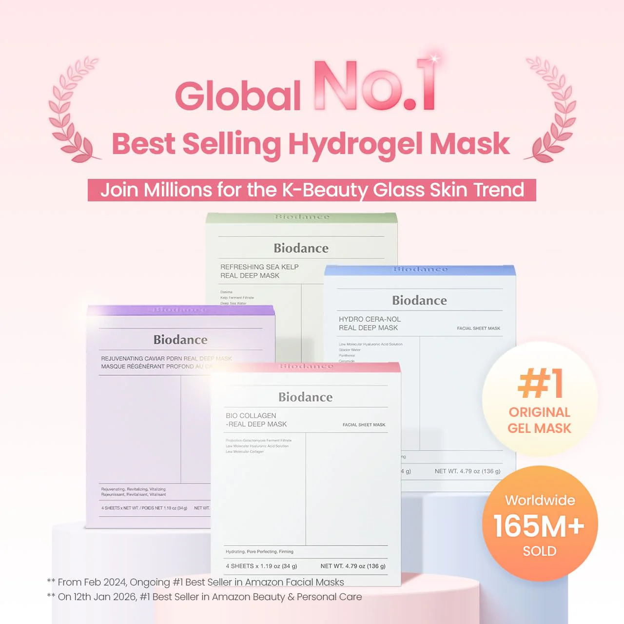 BIODANCE Bio-Collagen Real Deep Mask, Hydrating Overnight Hydrogel Face Mask, Pore Minimizing, Elasticity, Plumping Improvement, Korean Skin Care | 1.19oz(34g) x 4ea - Image 8