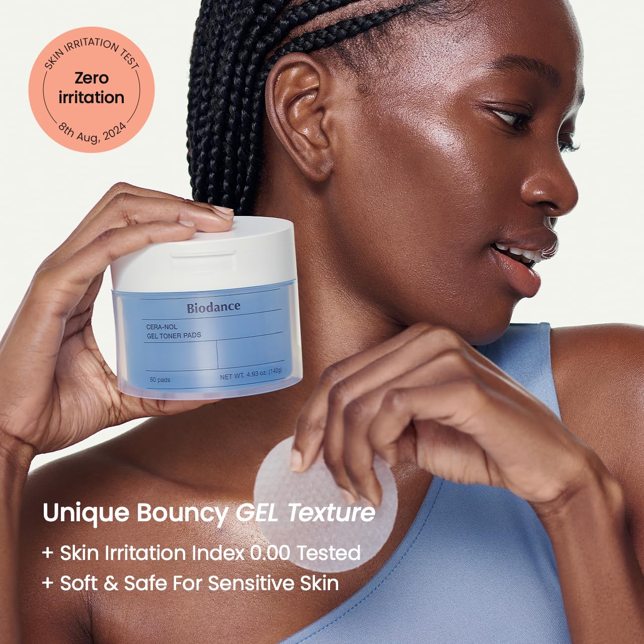Biodance Cera-NOL Gel Toner Pads, Deep Hydrating & Soothing Toner Pads for Sensitive Skin, Redness Reducing, Mositurizing, Pre-Soaked Pads, Korean Skin Careㅣ4.93 fl.oz.(140g)*60Pads - Image 9