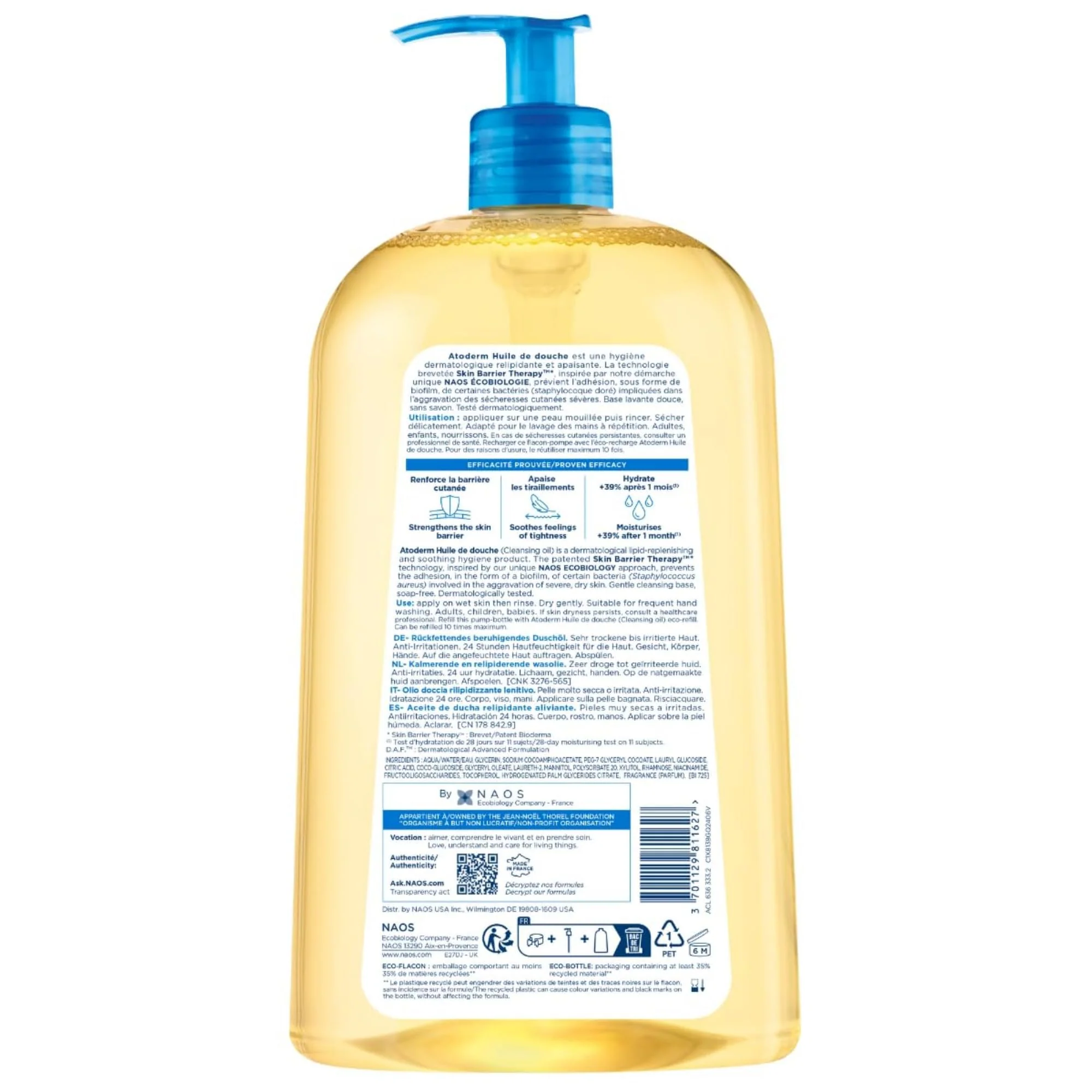 Bioderma Atoderm Shower Oil, Cleansing Oil For Face & Body, Nourishing Cleansing Oil For Dry to Atopic Sensitive Skin For Softer & Smooth Skin For Your Whole Family - Image 8