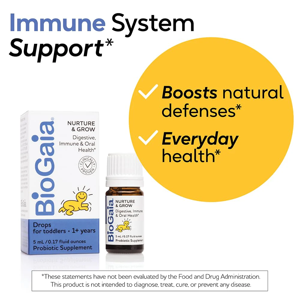BioGaia Nurture & Grow for Toddlers | Ages 1+ | Liquid Probiotic | Allergen-Free | Triple-Benefit Probiotic for Kids | Digestive Health, Immune Support & Oral Health Protection | 25-Day Supply - Image 4