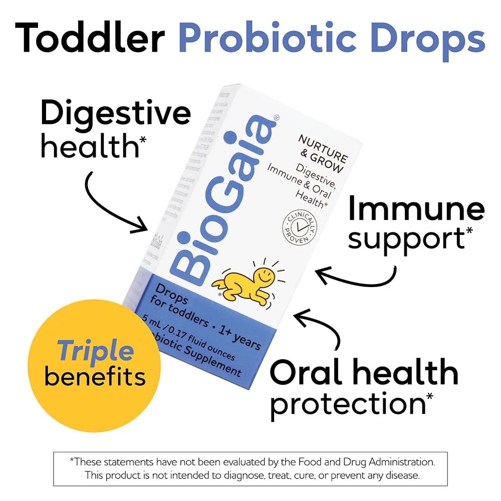 BioGaia Nurture & Grow for Toddlers | Ages 1+ | Liquid Probiotic | Allergen-Free | Triple-Benefit Probiotic for Kids | Digestive Health, Immune Support & Oral Health Protection | 25-Day Supply - Image 6