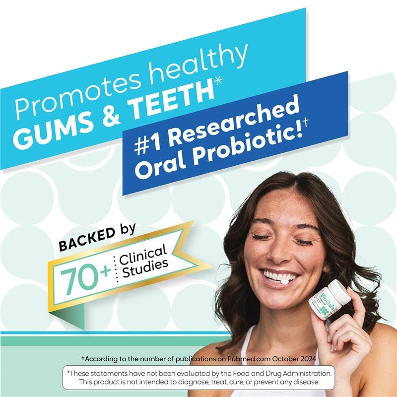 BioGaia Prodentis | Oral Probiotics | Promotes Healthy Gums & Teeth | Defends Against Bad Breath & Dental Problems | Improves Oral Health | Mint Flavored | 30 Dental Probiotic Lozenges - Image 8
