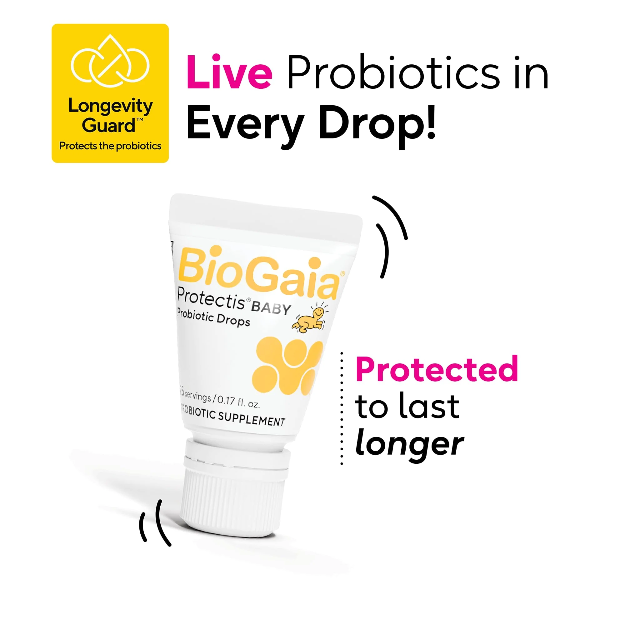 BioGaia Protectis Baby Probiotic Drops | Baby Essentials for Colic & Gas Relief | Safe for Newborns | Ease Crying, Fussing, Colic, Gas, Spit-ups & Constipation | No Dairy, Soy & Gluten | 5mL - Image 5